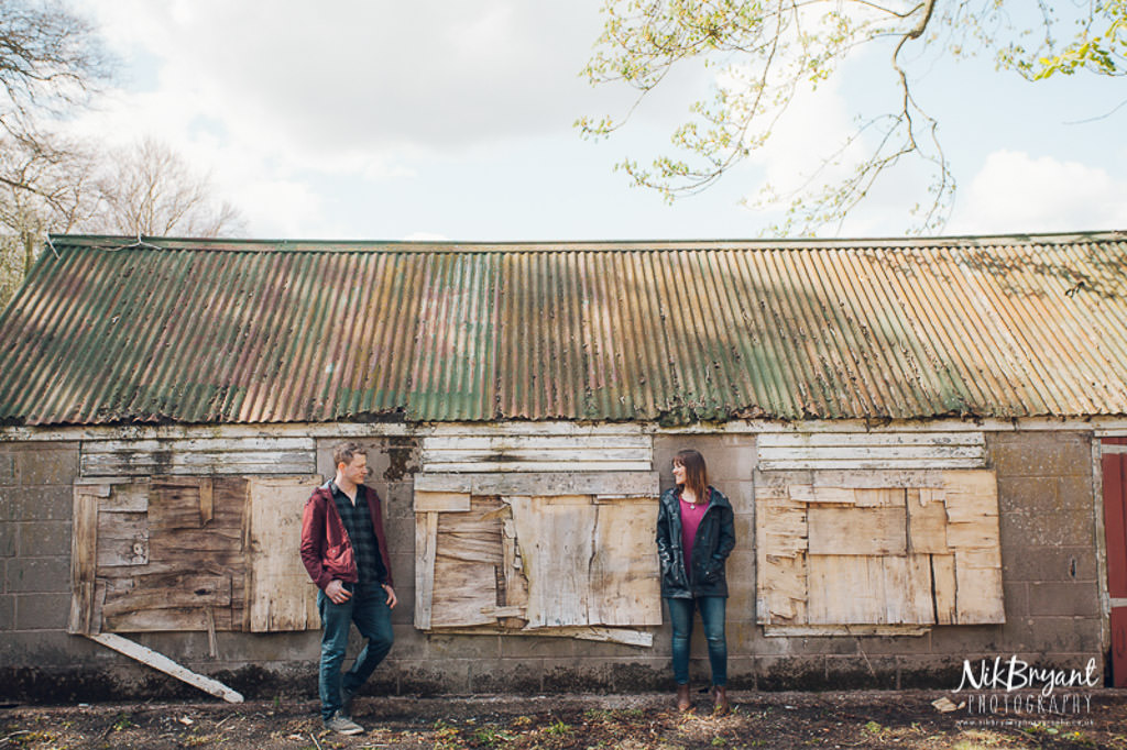 Engagement Shoot Stoke Wedding Dog Woodland Couple Love
