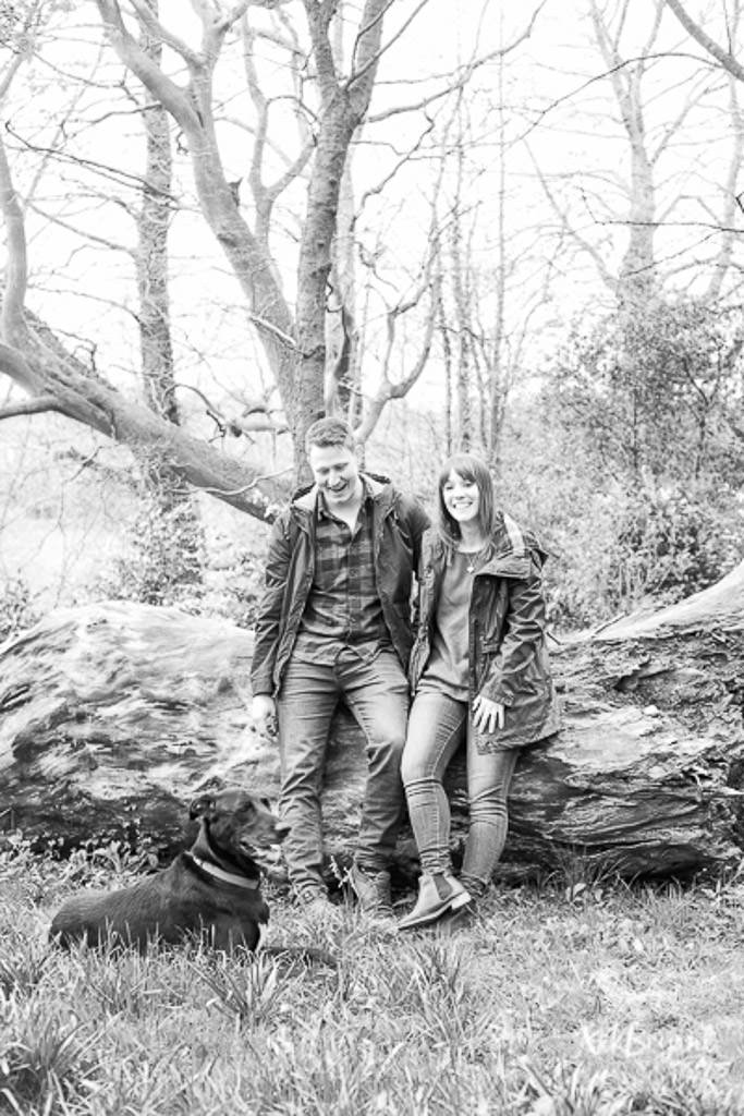 Engagement Shoot Stoke Wedding Dog Woodland Couple Love