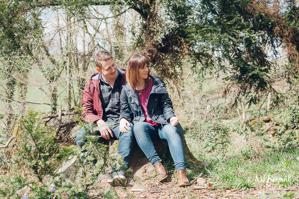 Engagement Shoot Stoke Wedding Dog Woodland Couple Love