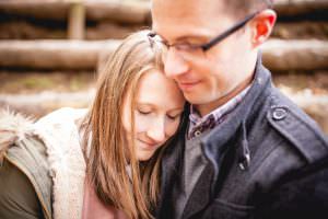 Engaged Couple Cuddling