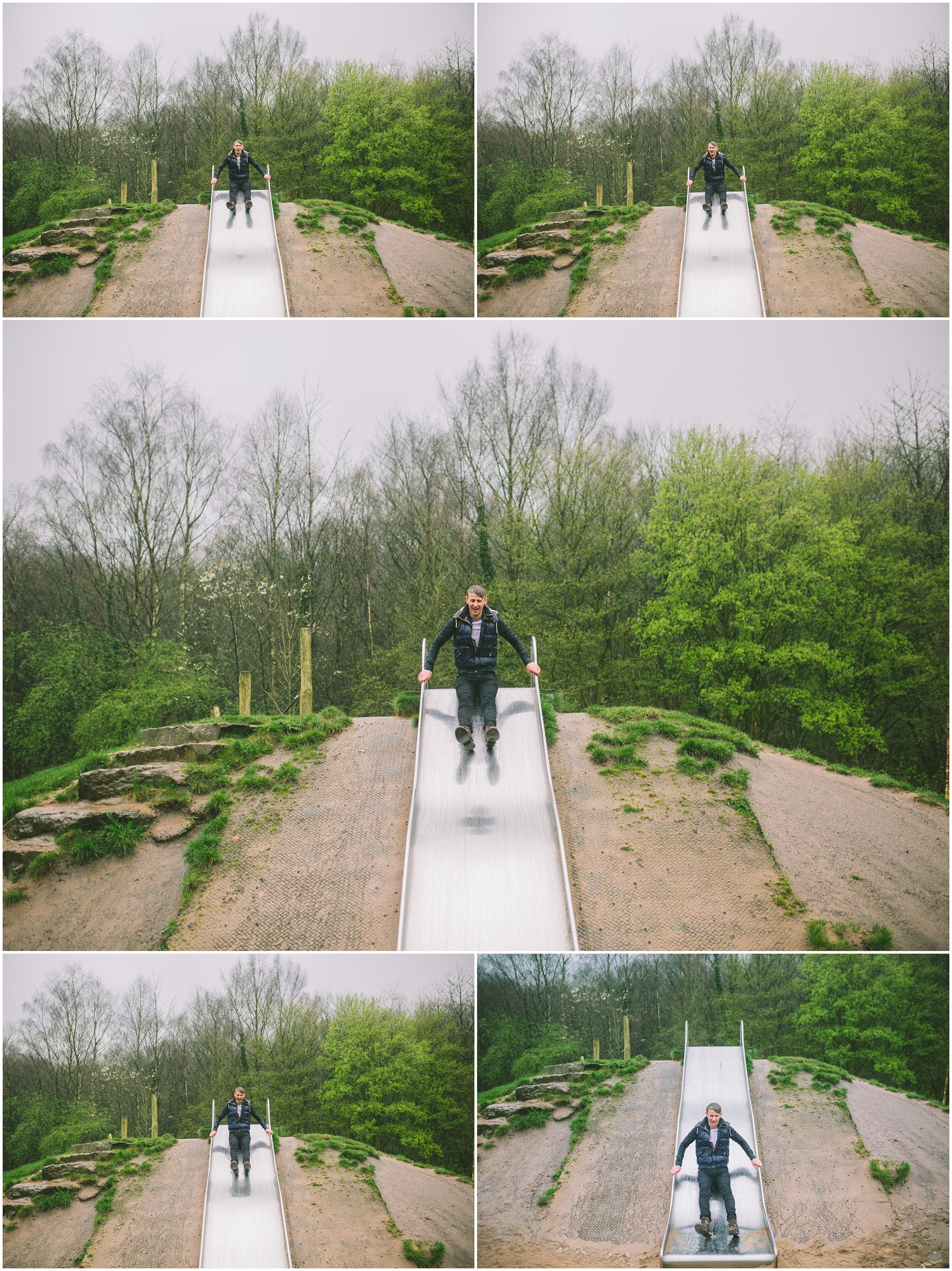 a regrettable decision to use the slide in the rain