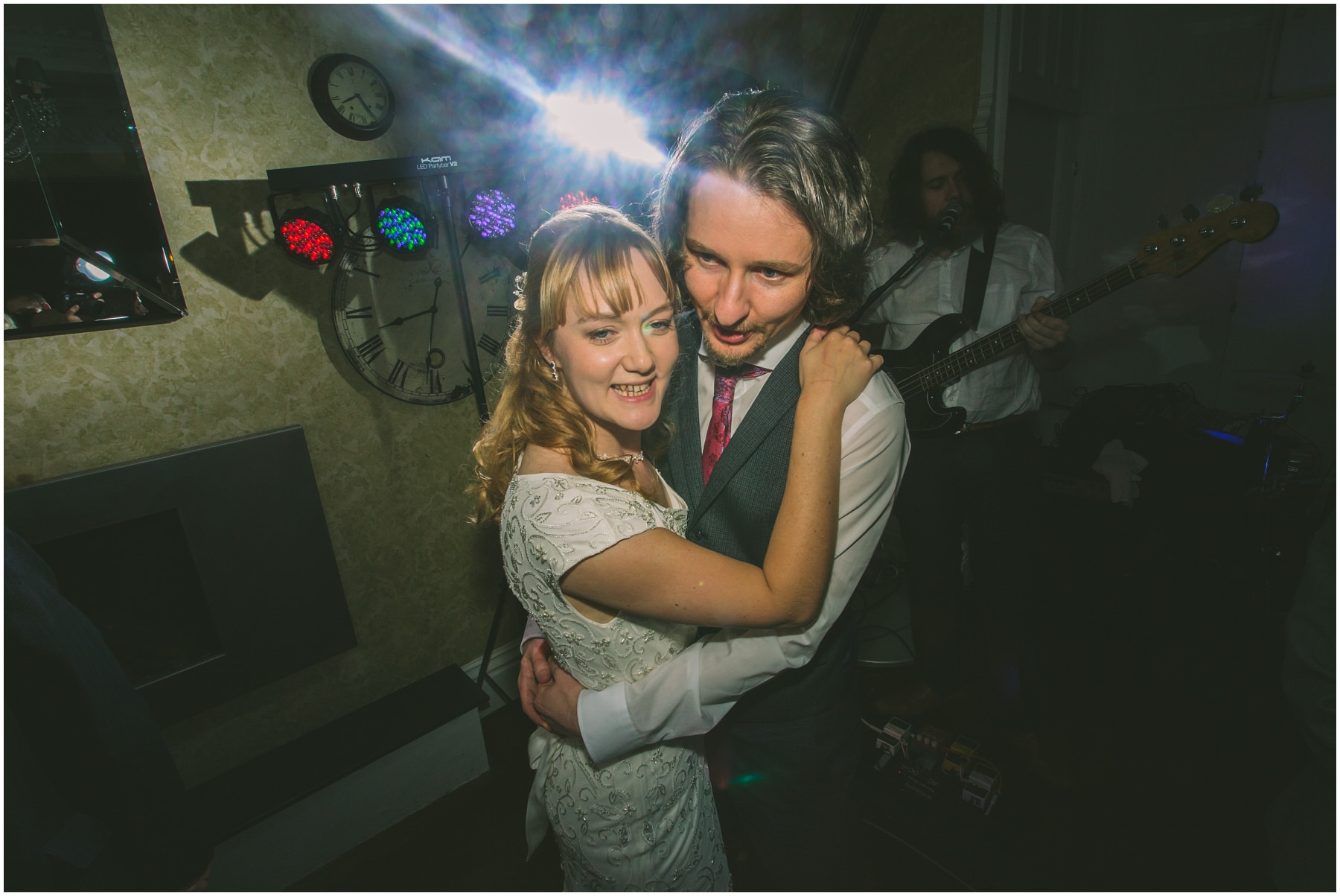 Bride and Groom enjoying the wedding party