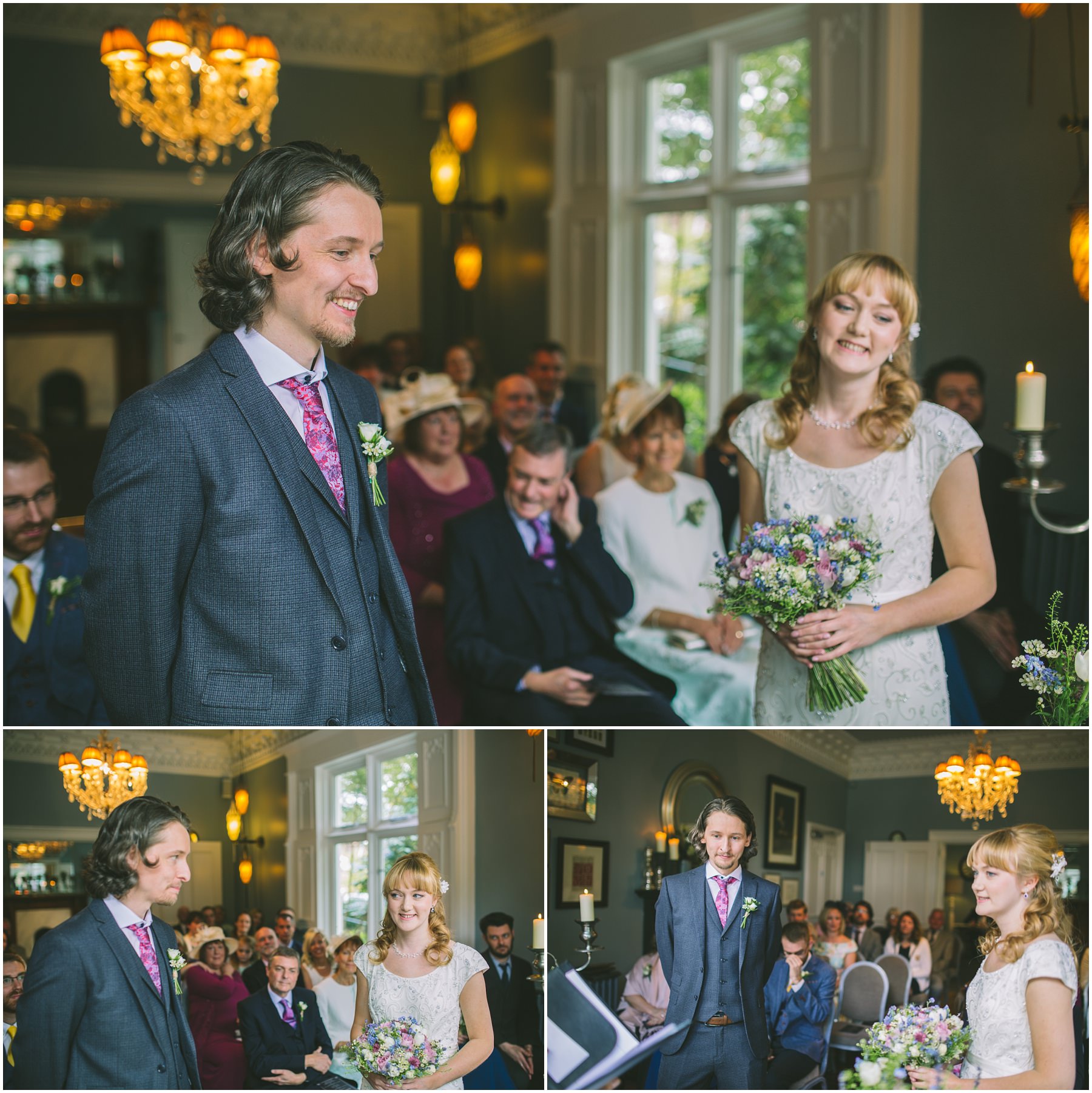 Wedding Ceremony in The Blue Room at Didsbury House