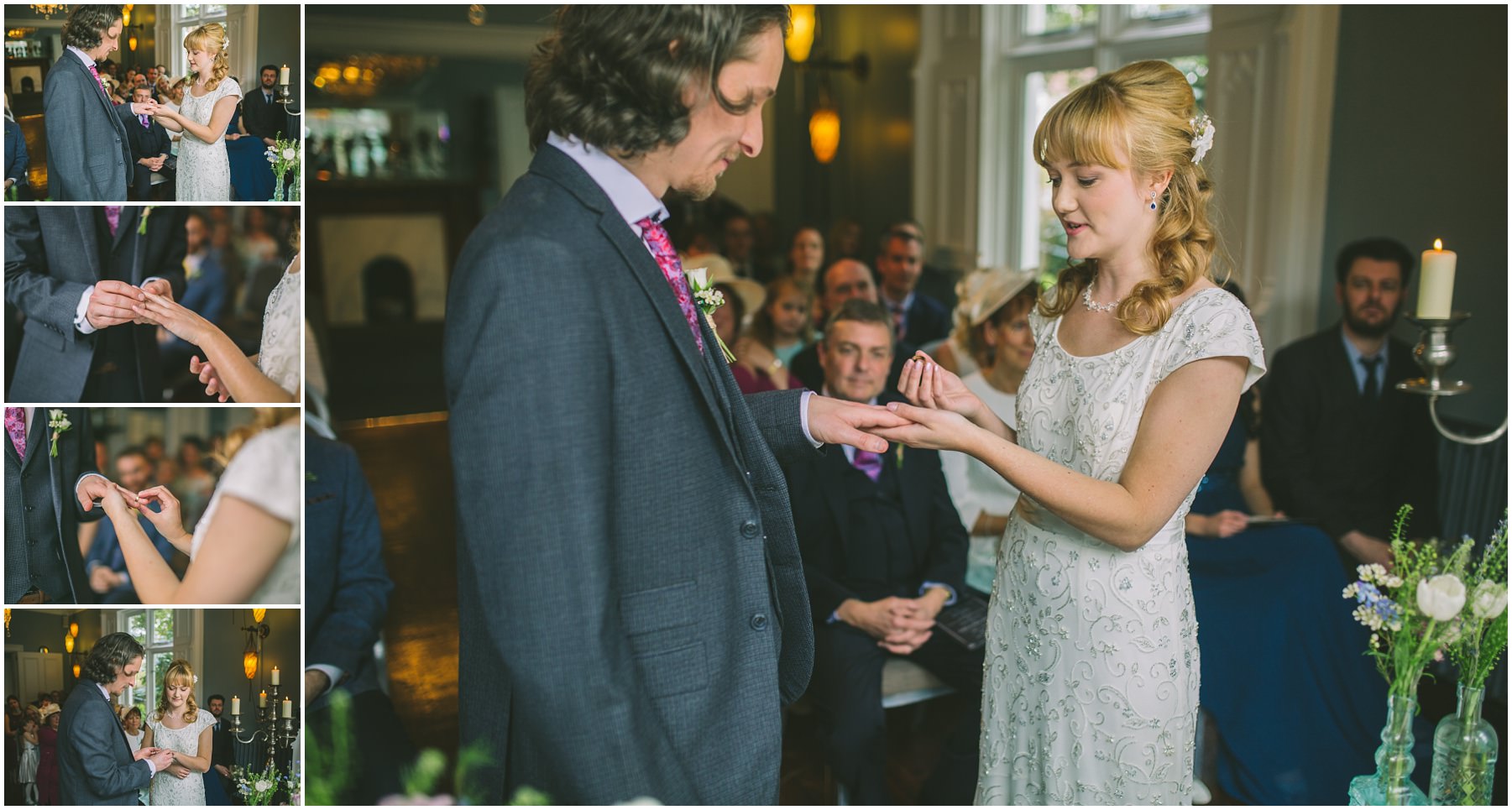 The Exchange of Wedding Rings during a Didsbury House Wedding