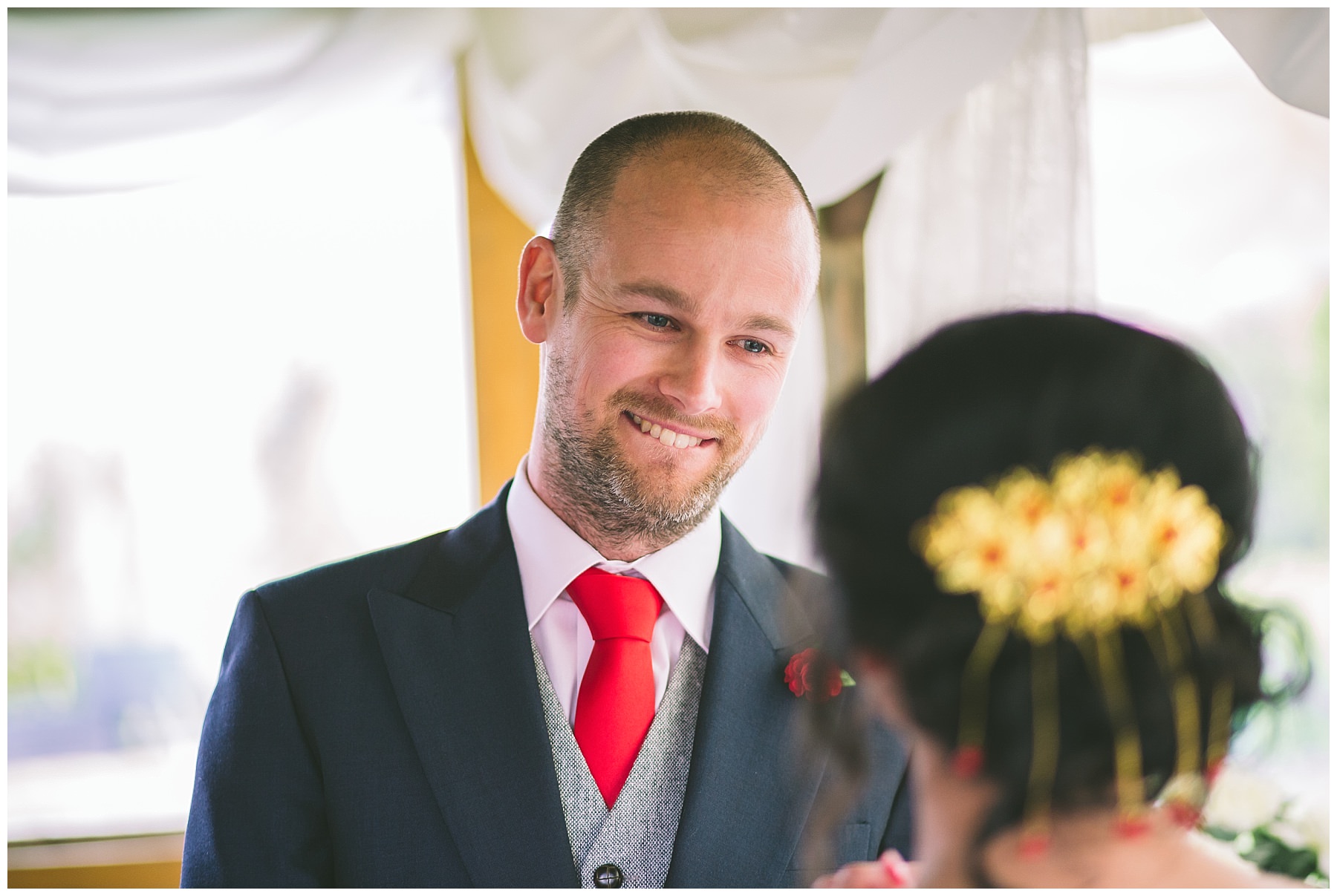 Groom during ceremony