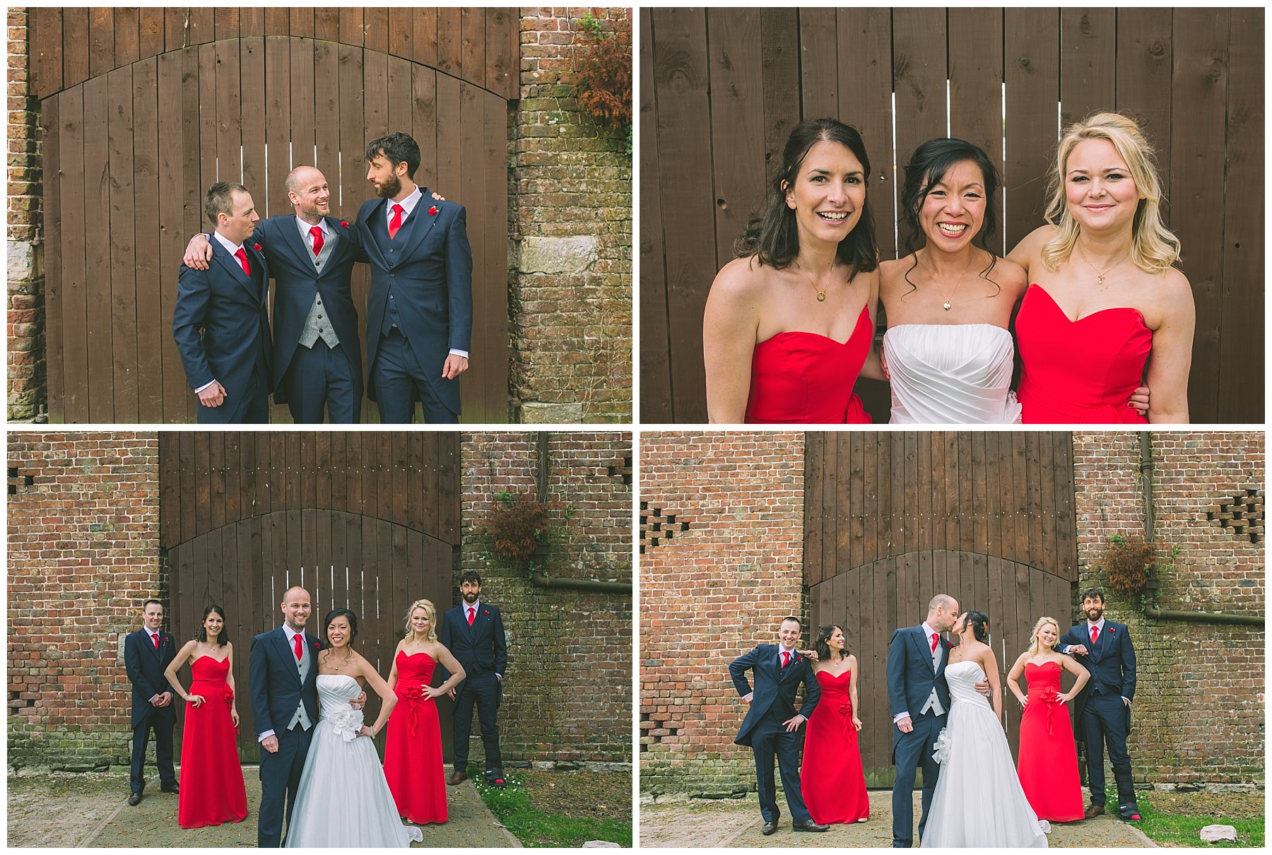 Bridesmaids and Groomsmen group photos at Pentre Mawr