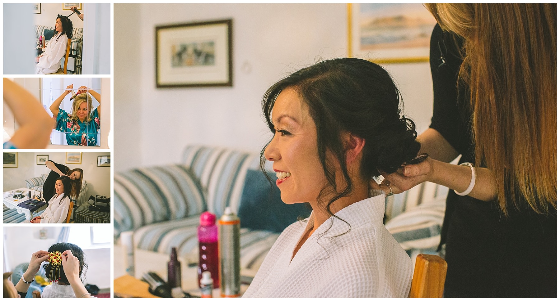 Final Bridal preparations at Pentre Mawr