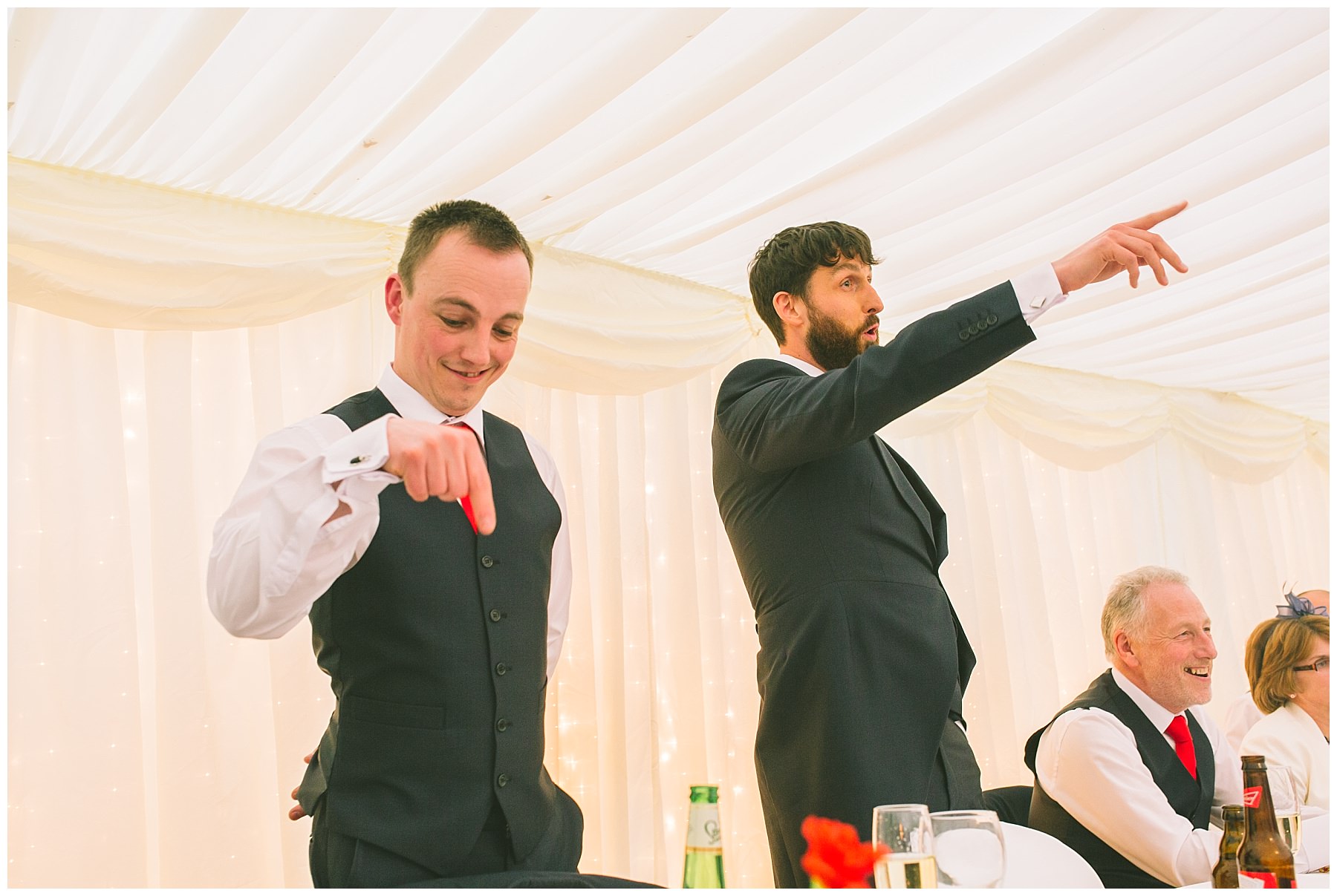 The best men go to town during their speech