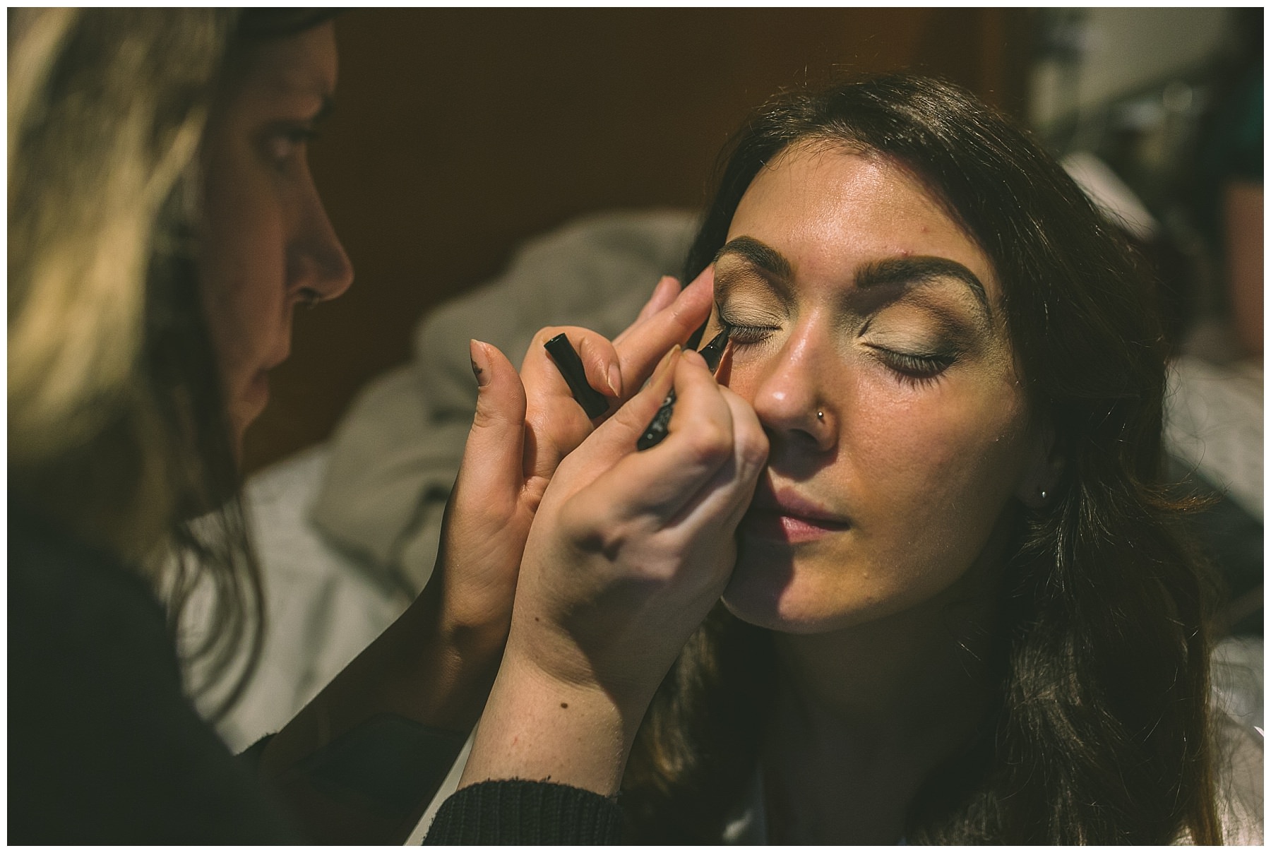 Bridal makeup at King Street Townhouse wedding