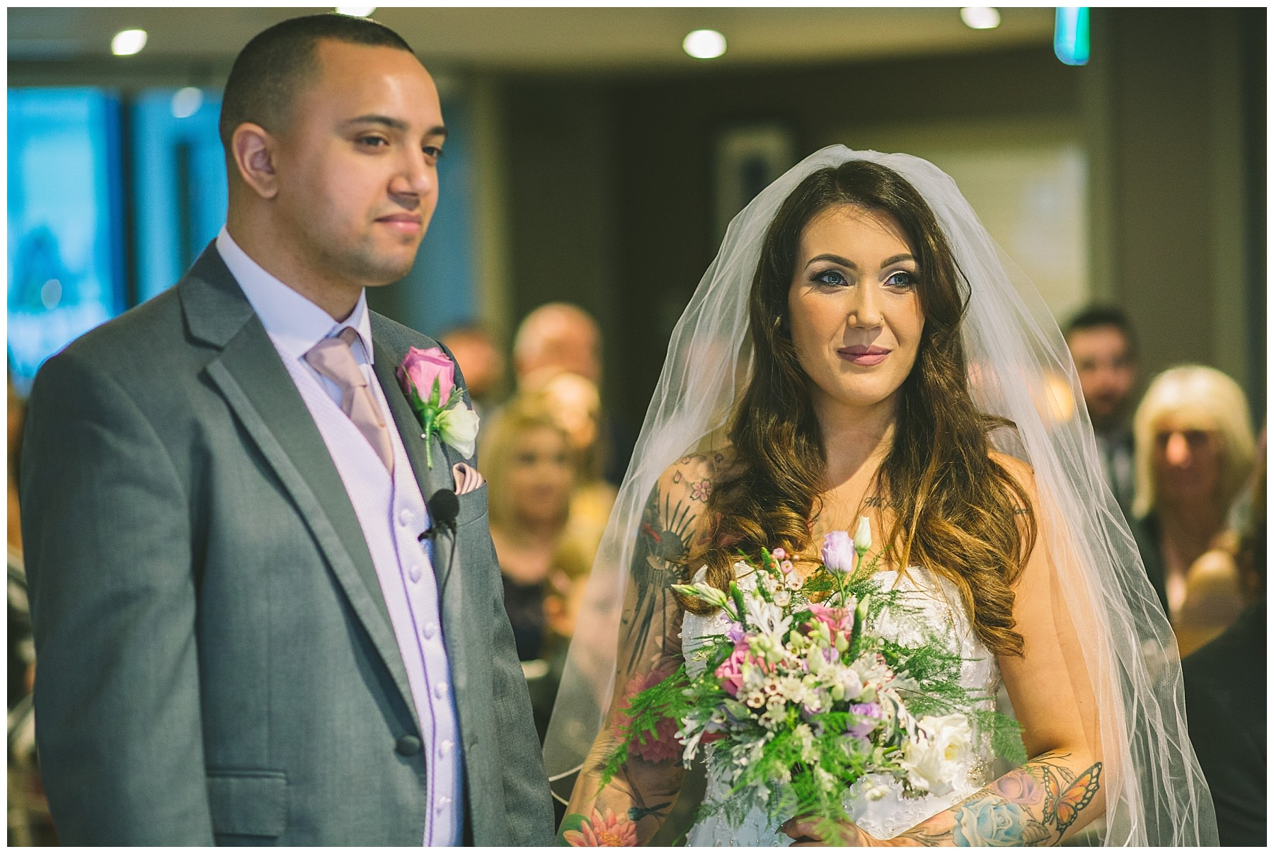 Bride and groom at King street townhouse