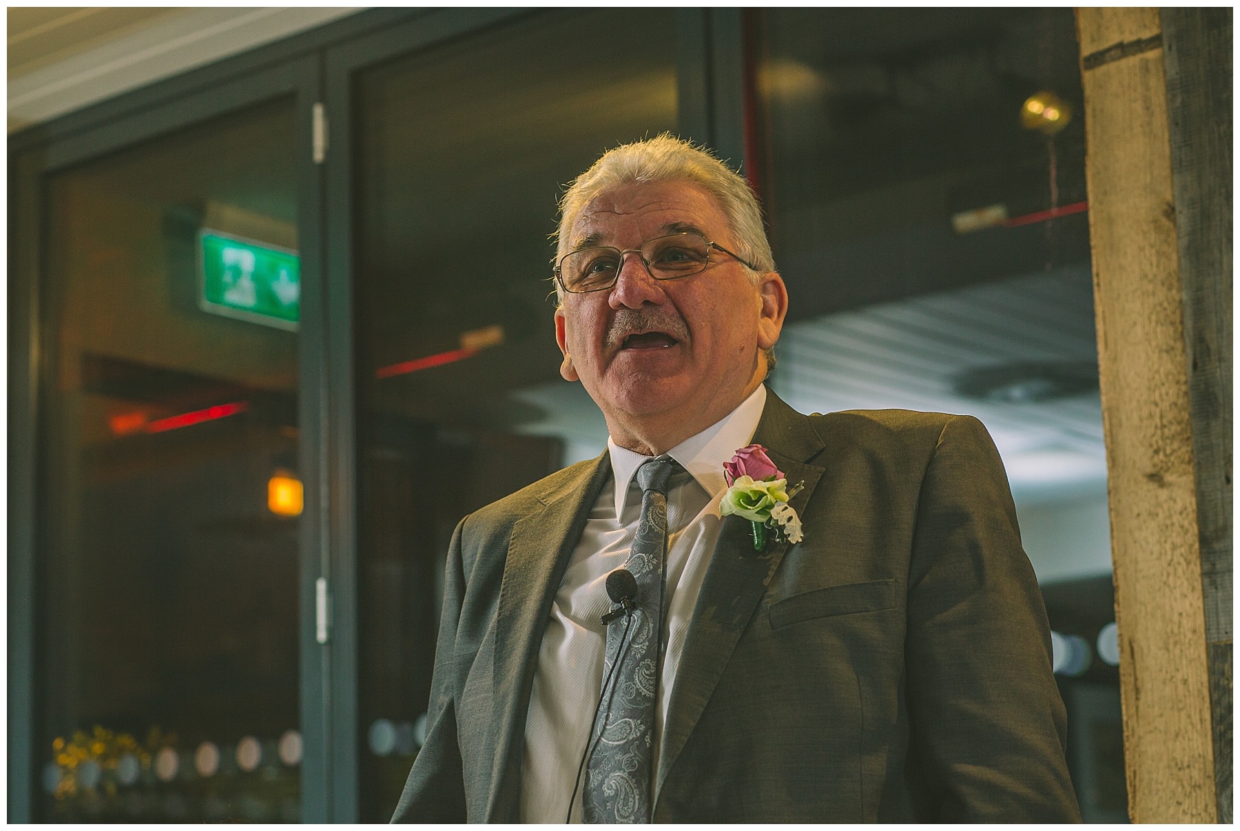Father of the bride gives a speech