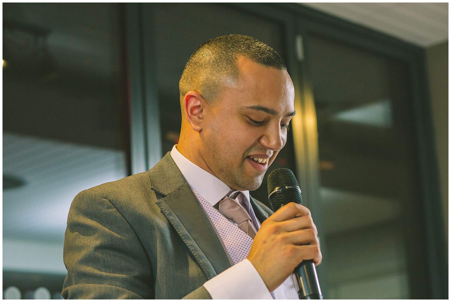 groom gives a speech at Manchester Wedding