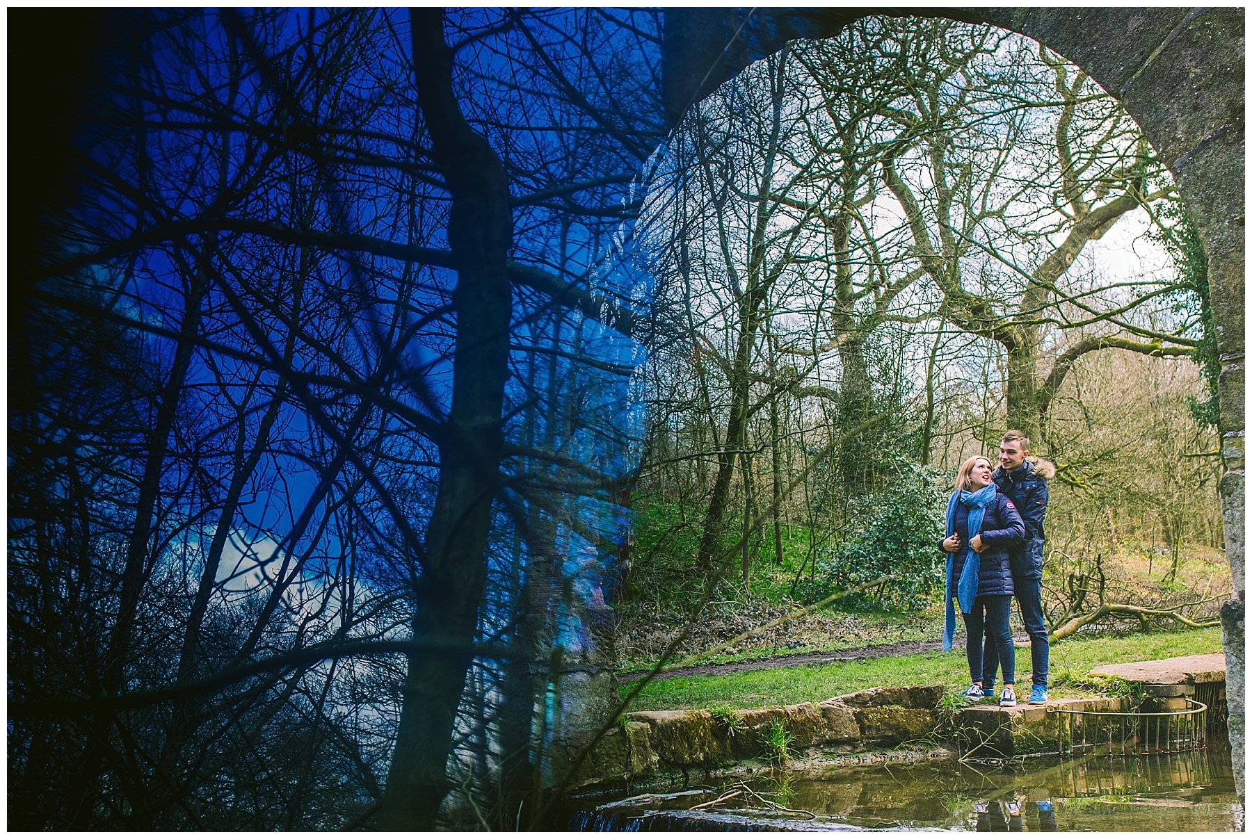 Couple share a moment on preston pre wedding shoot