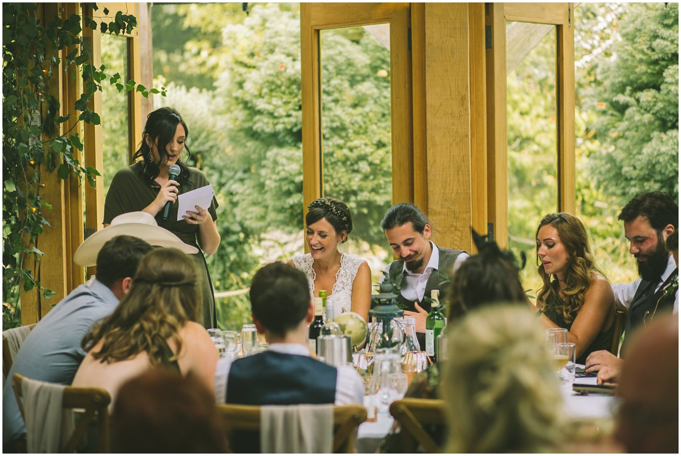Maid of Honour address' bride and groom