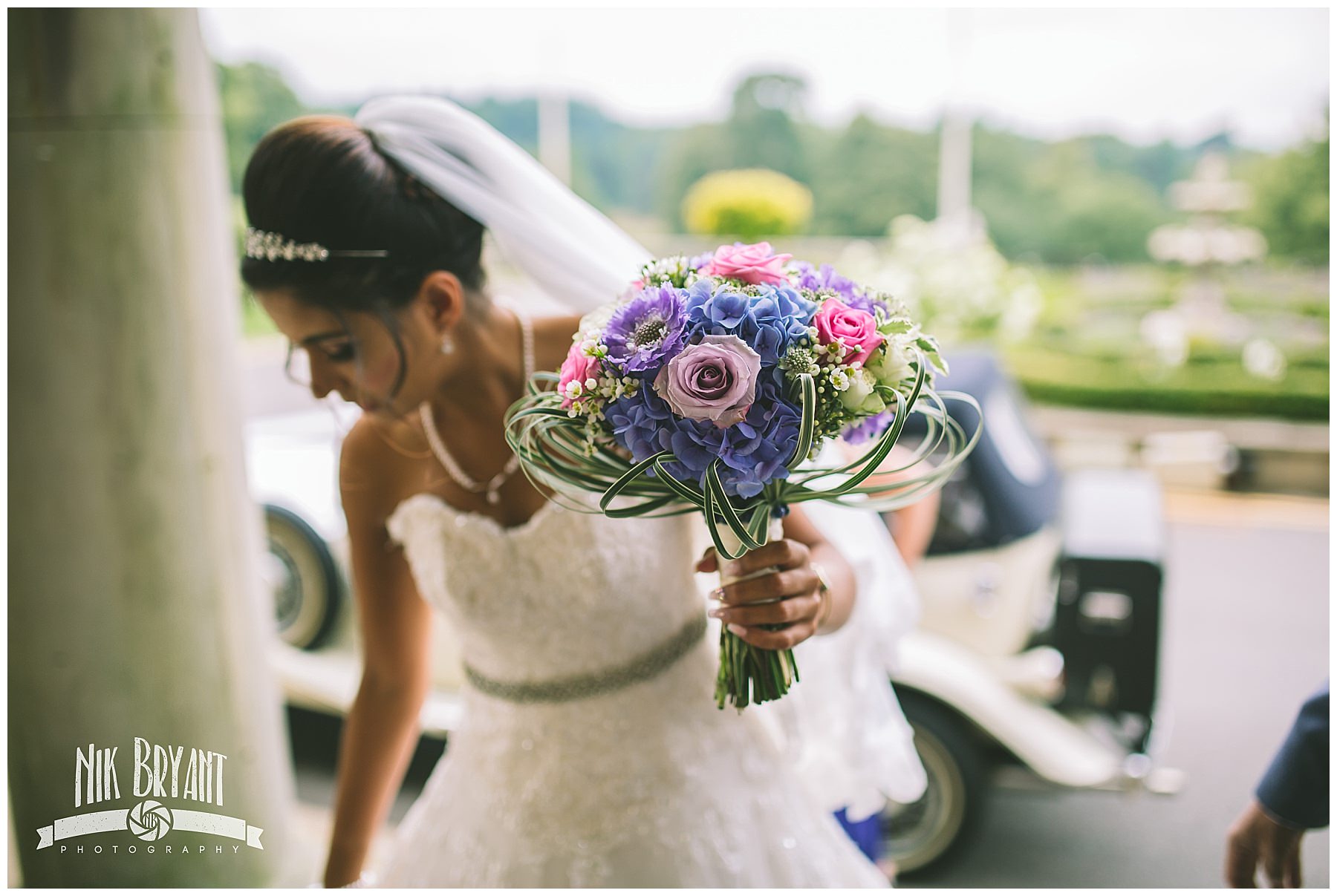Bridal bouquet shot at shrigley hall hotel
