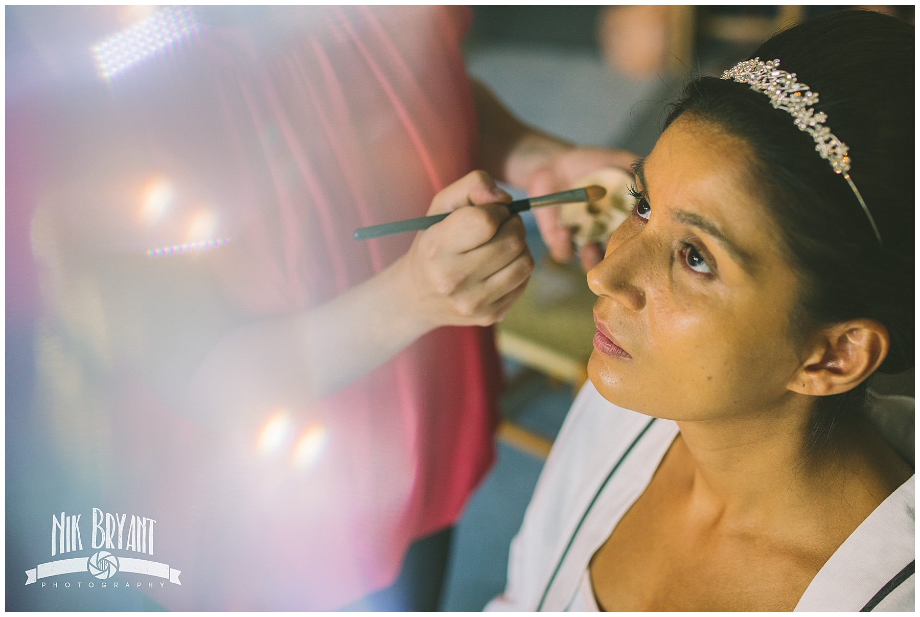 Bridal preparations before Shrigley Hall Wedding