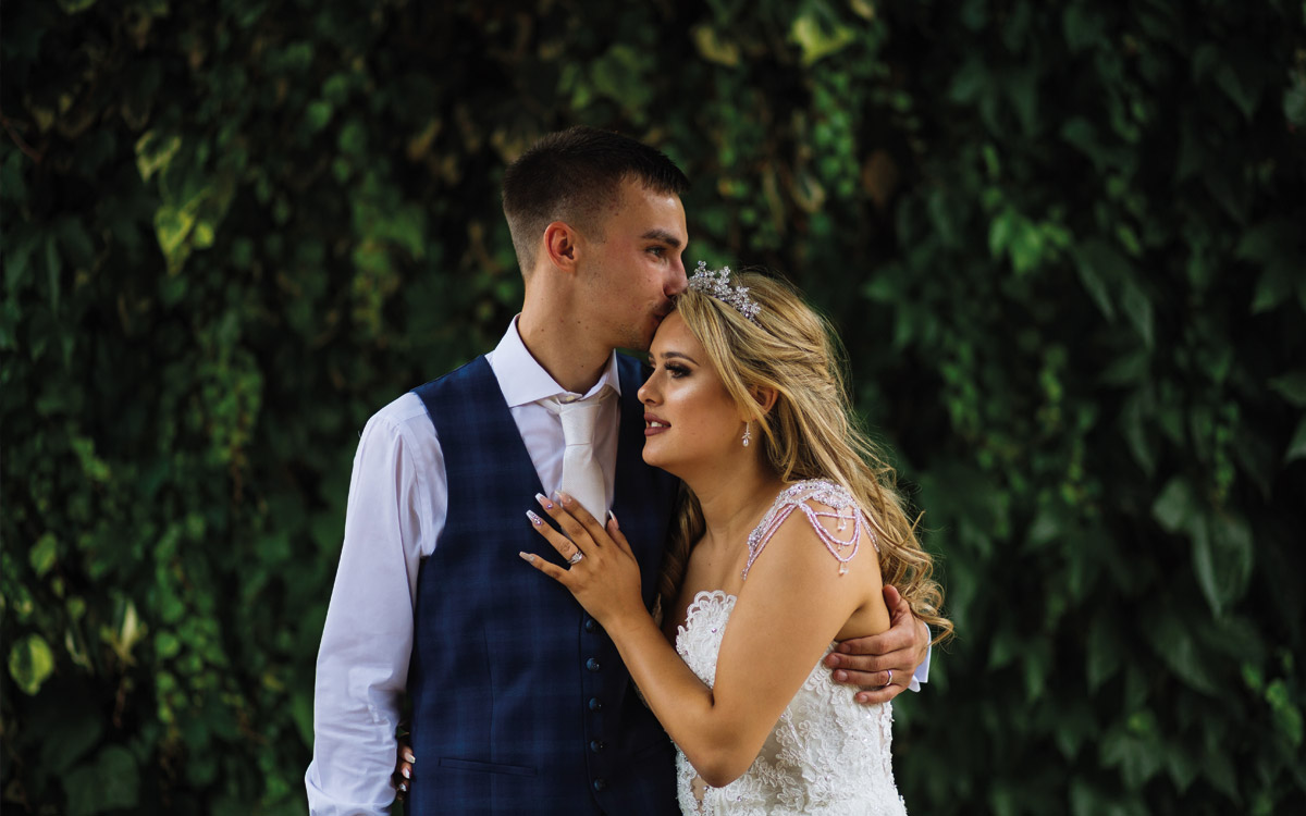 bride and groom portrait