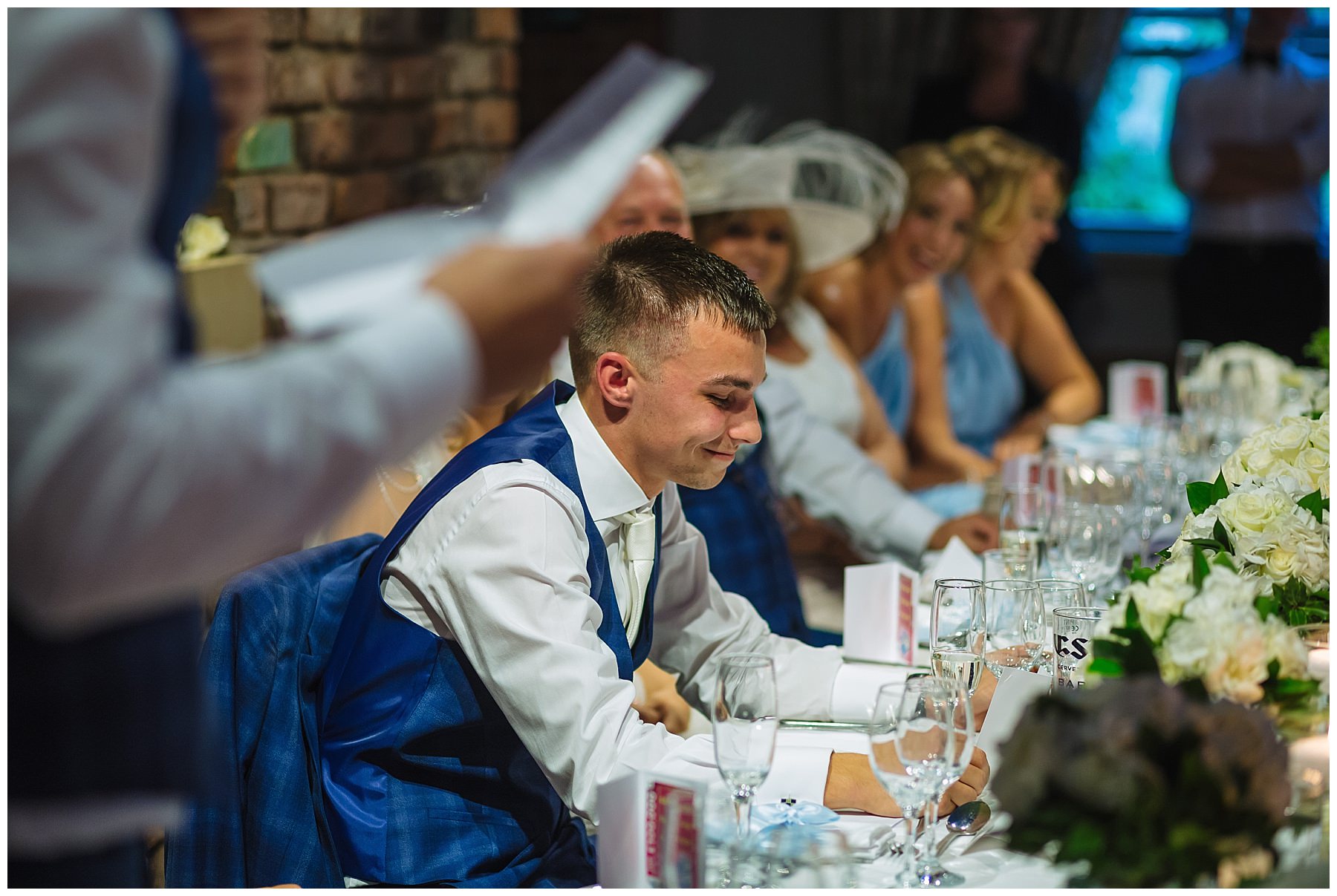 groom reacts to best mans speech