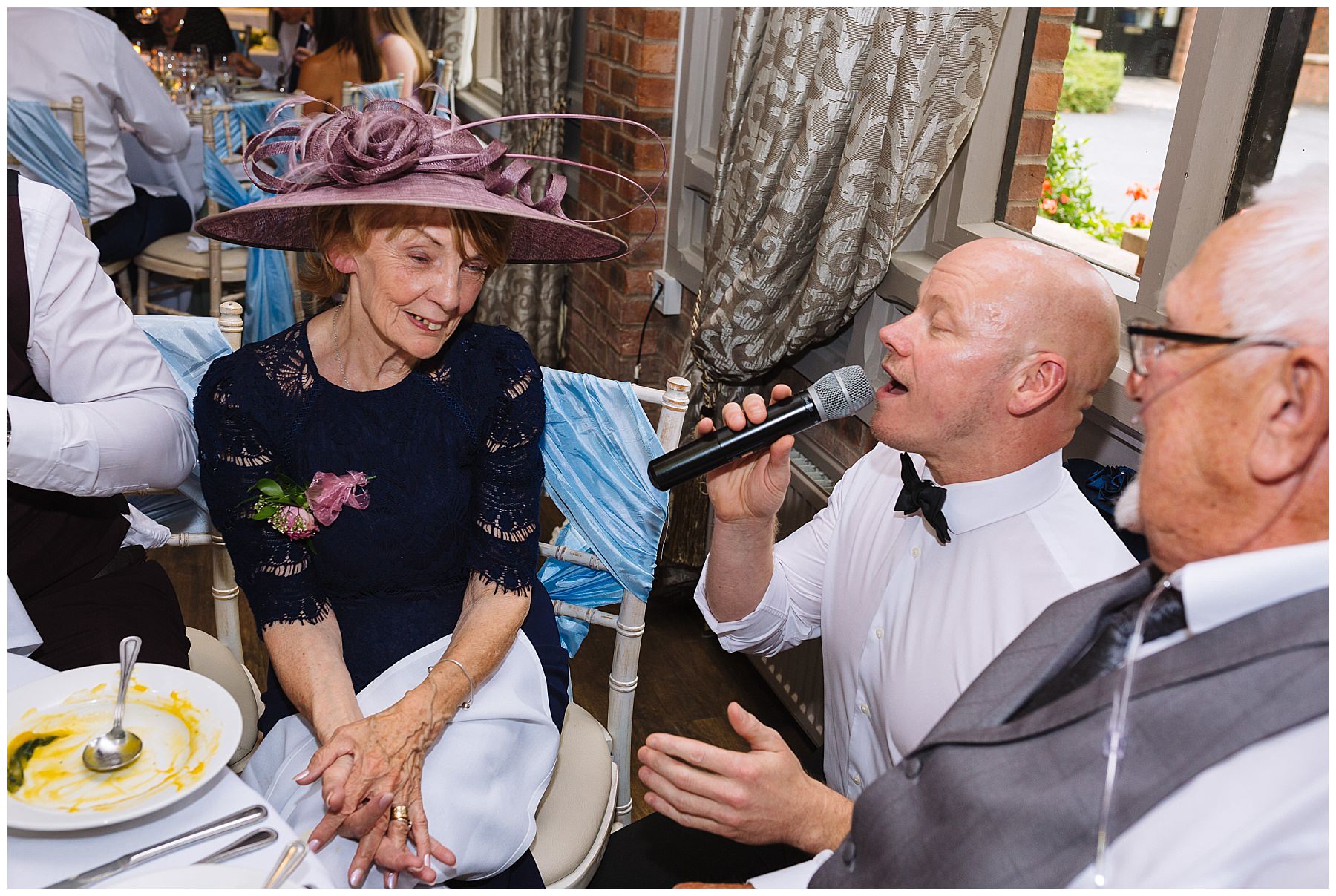 Wayne farrow entertaining guests at bartle hall