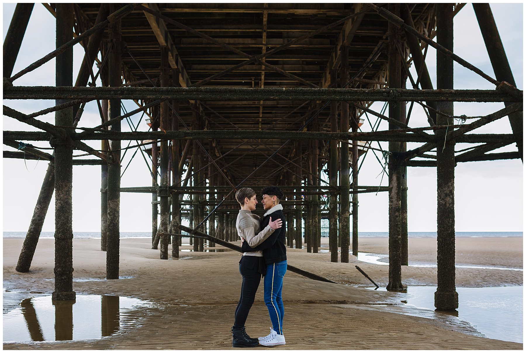 Pre wedding shoot under central pier