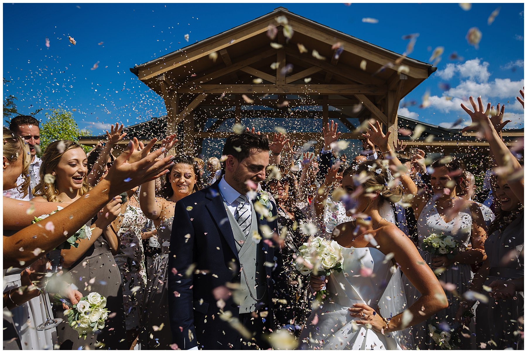 Wedding Confetti at Pryors Hayes Wedding Venue