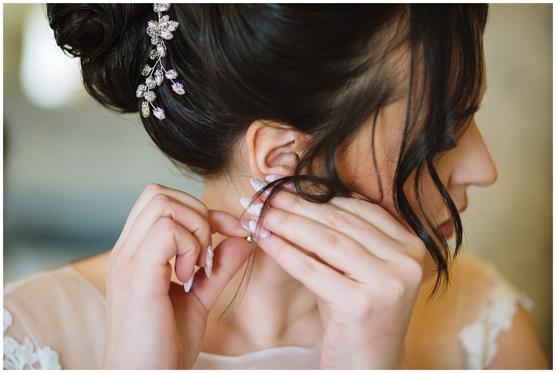 bridal nails and hair inspiration