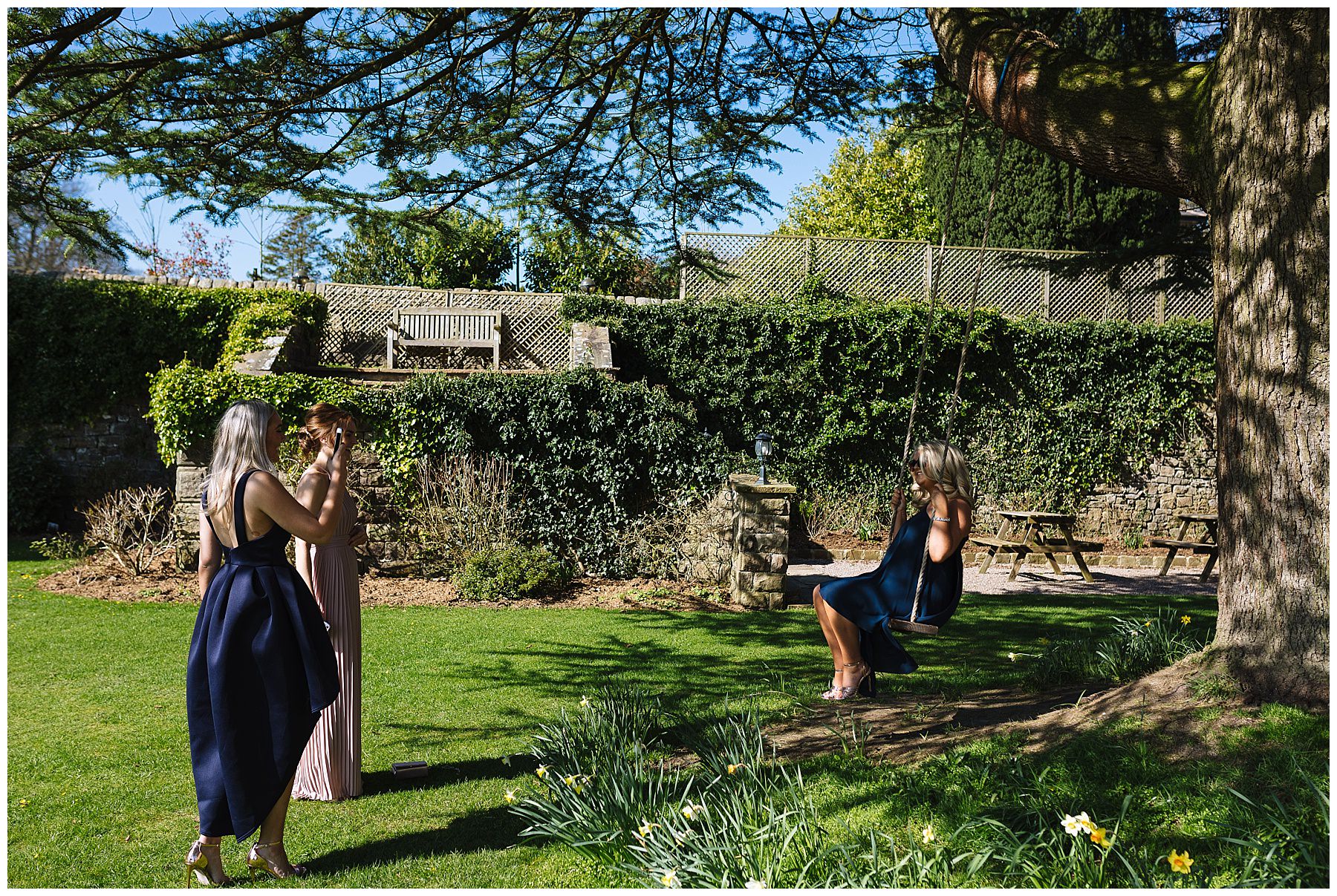 guests enjoy the sprawling gardens at eaves hall