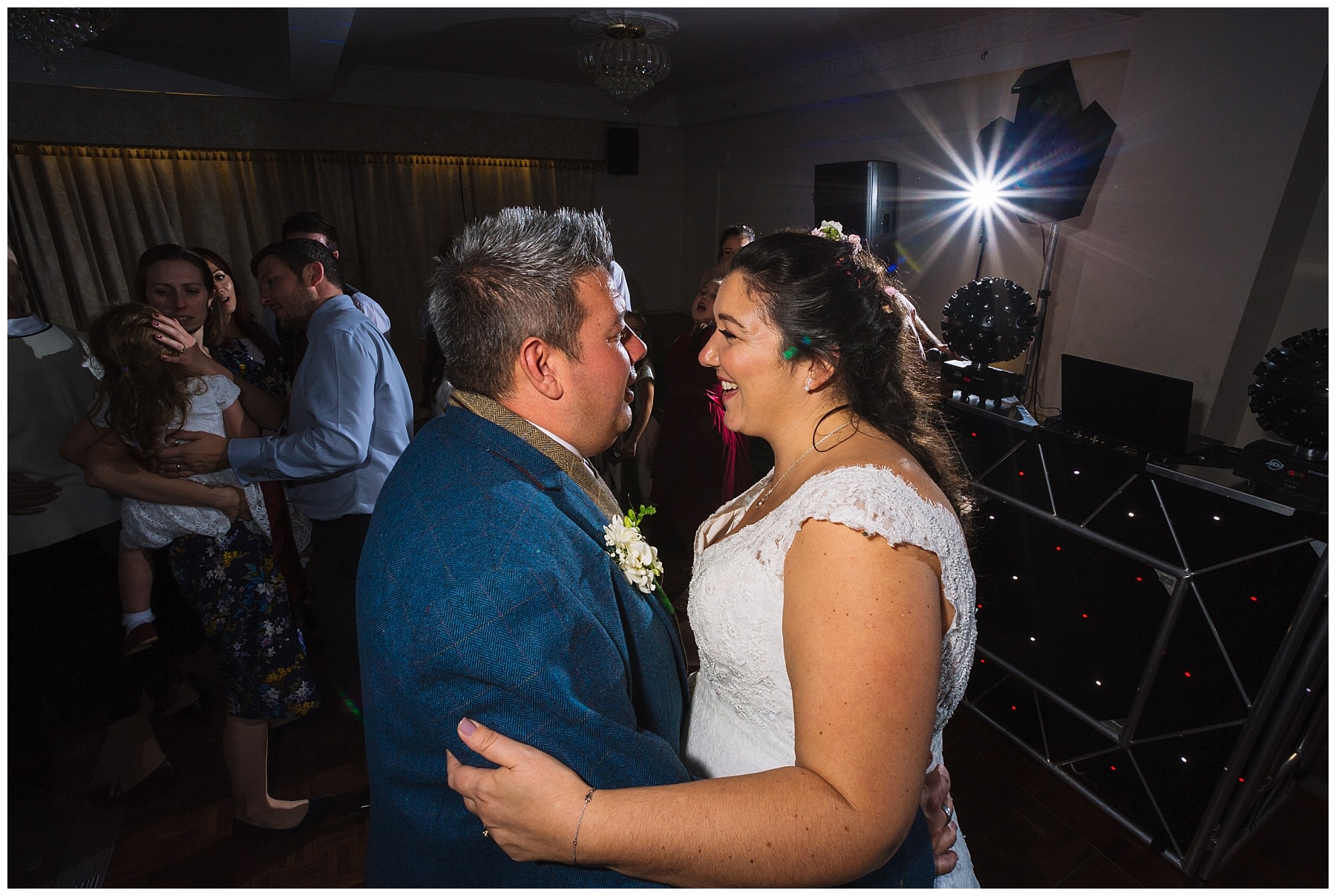 bride and groom on the dancefloor