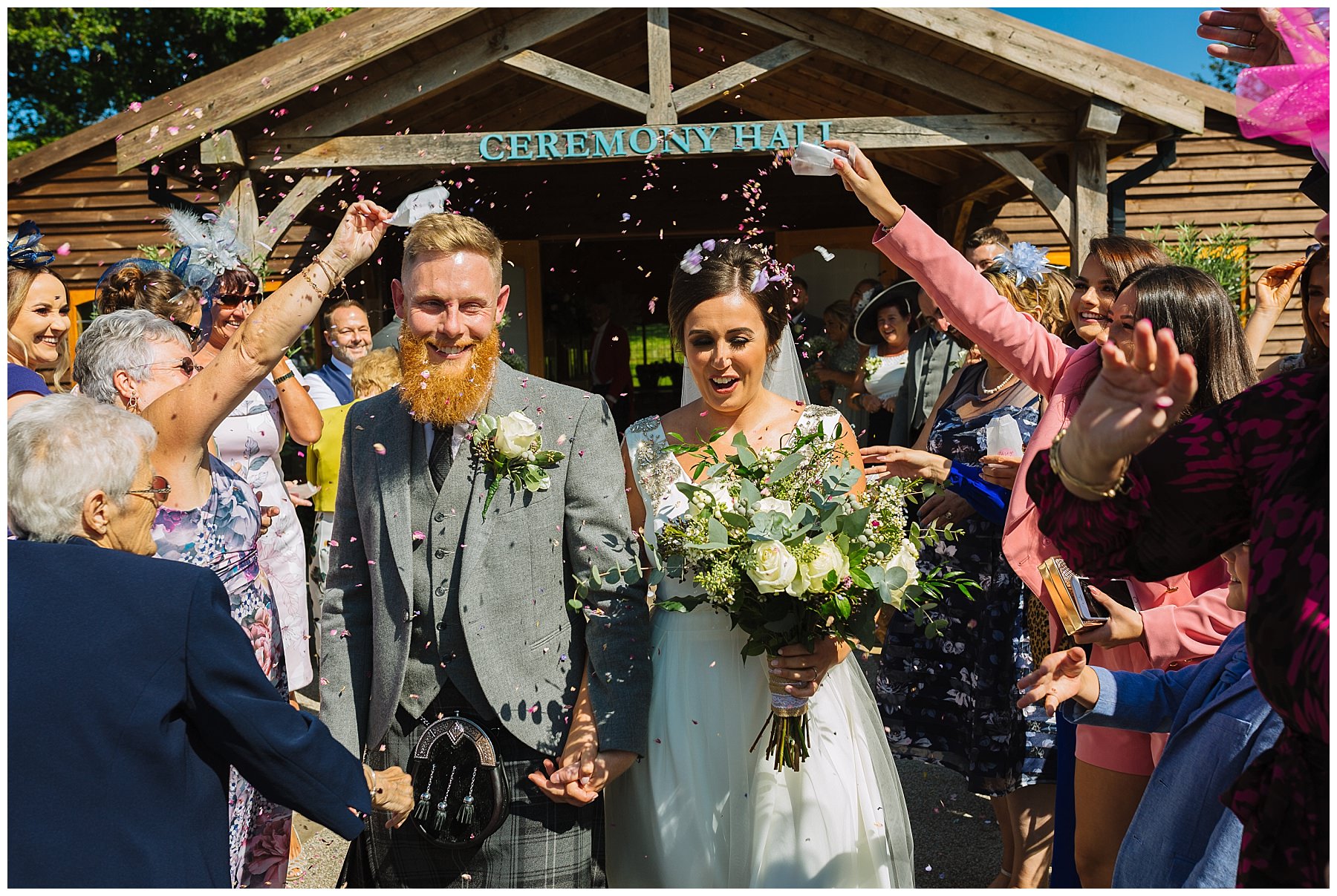Colshaw Hall wedding confetti