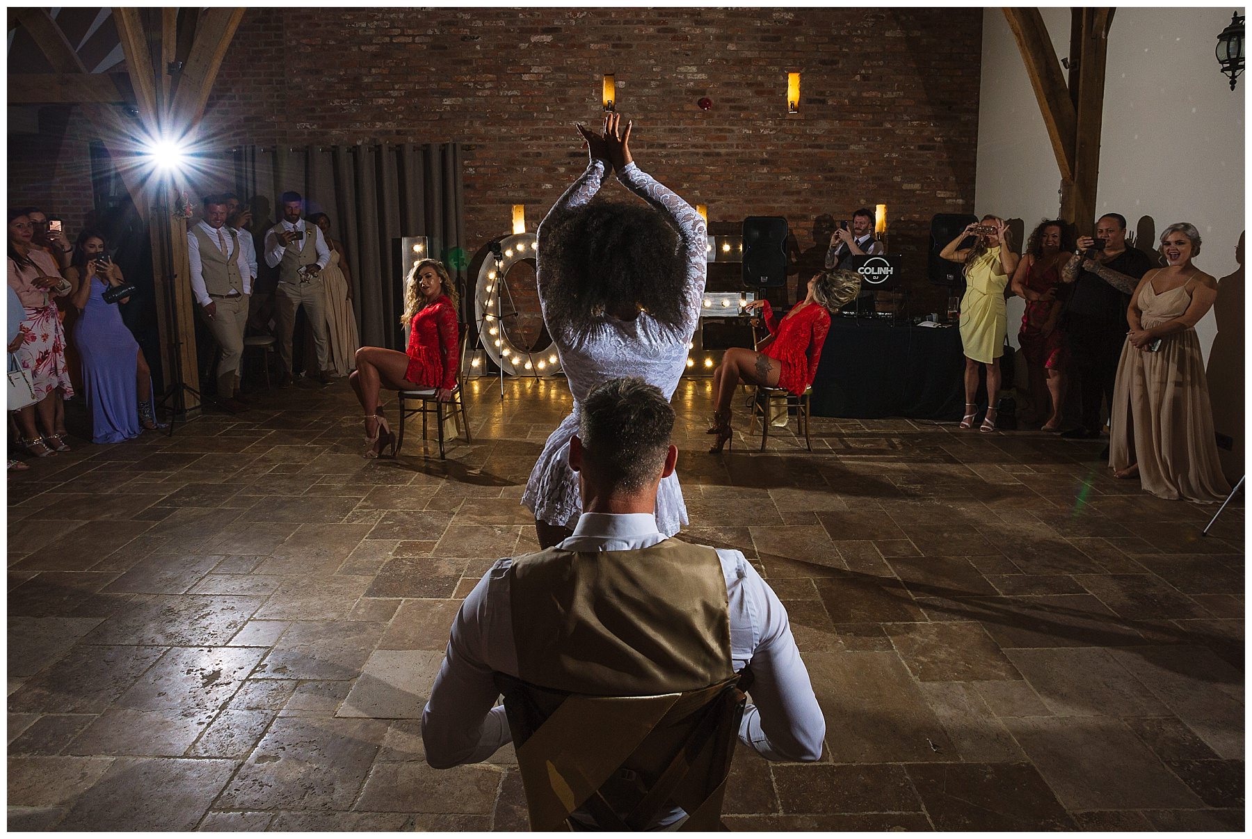 bride dances for her husband at swancar farm