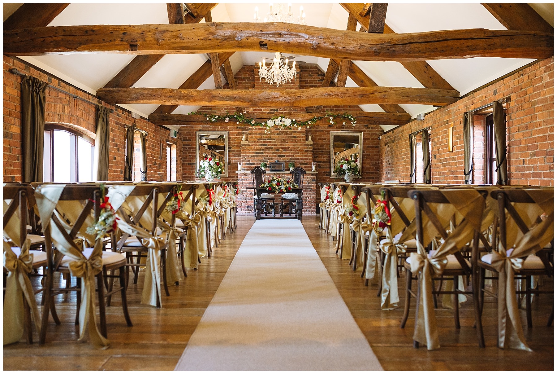 ceremony room at swancar farm