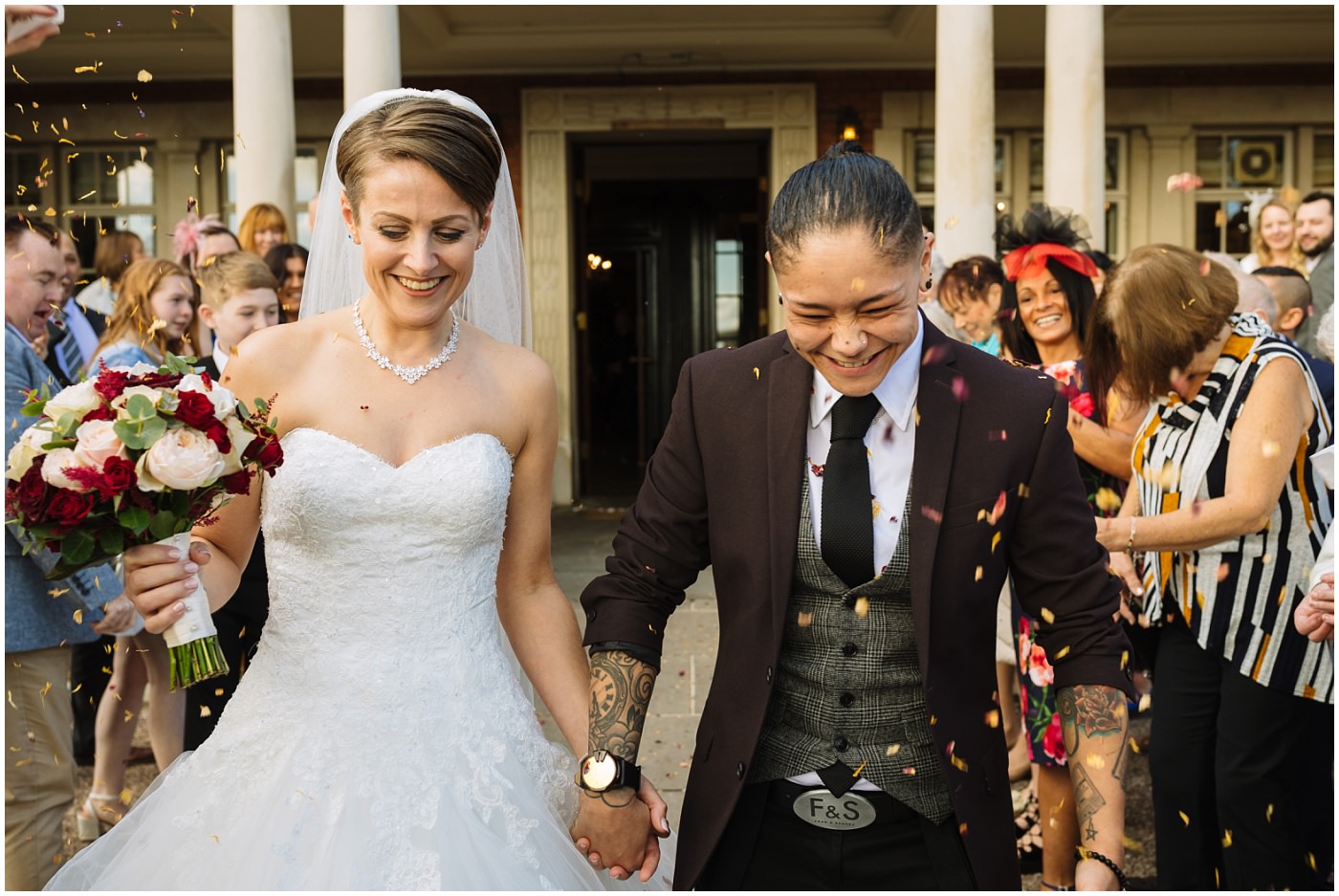 Confetti at Eaves Hall Wedding