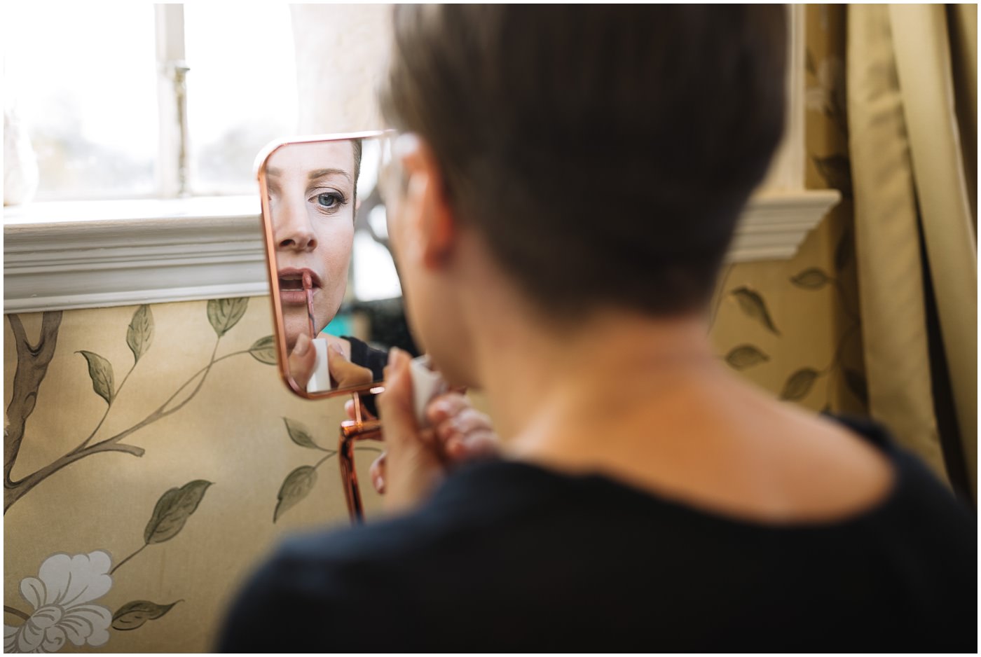 Bridal prep at Eaves Hall