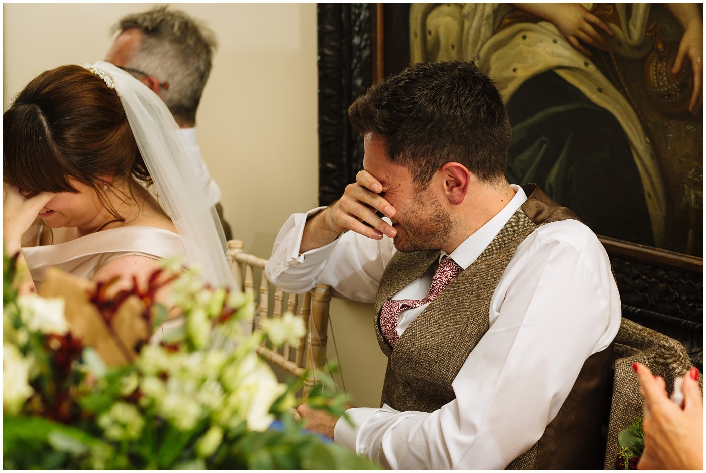 groom reacts to best mans speech
