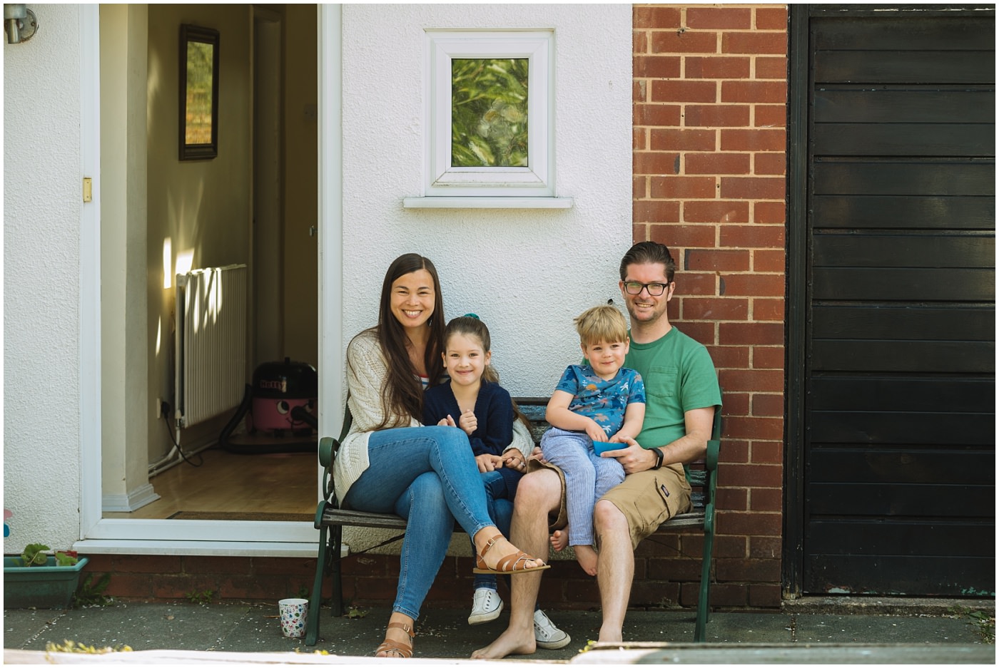Socially distanced doorstep portraits