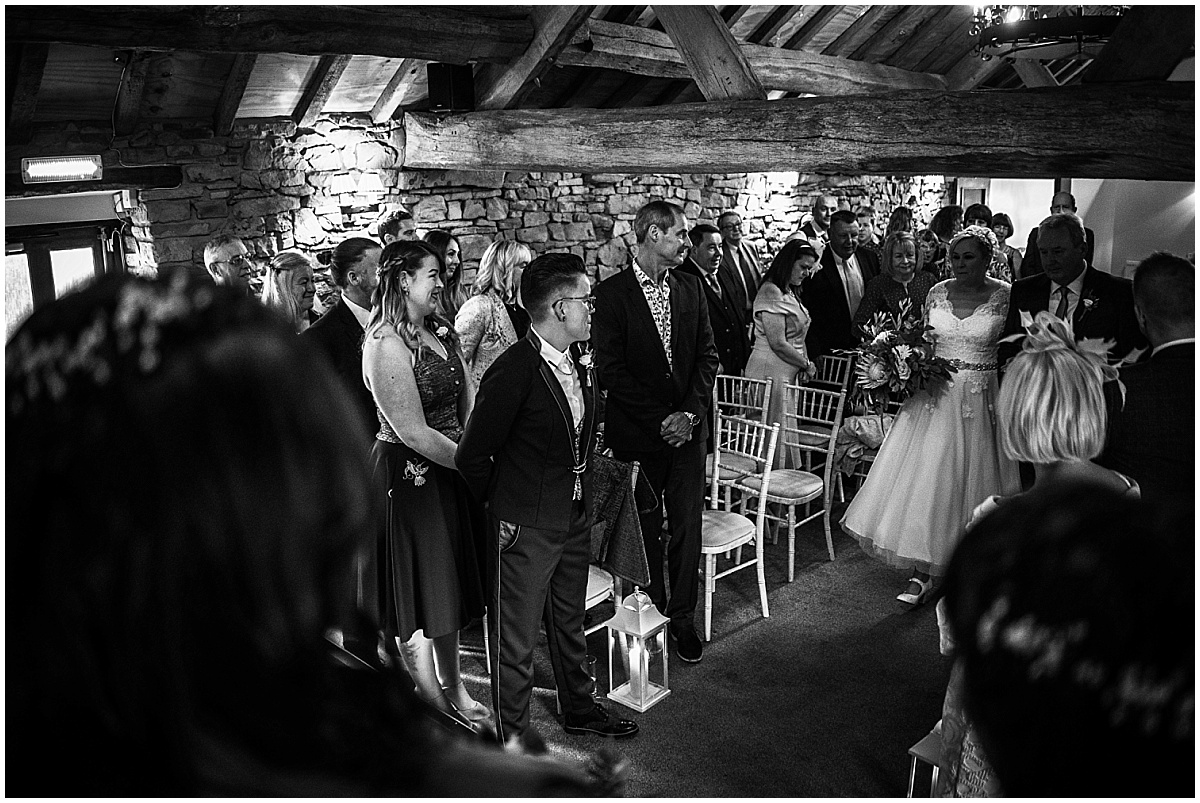 Wedding ceremony at Hyde Bank Farm 