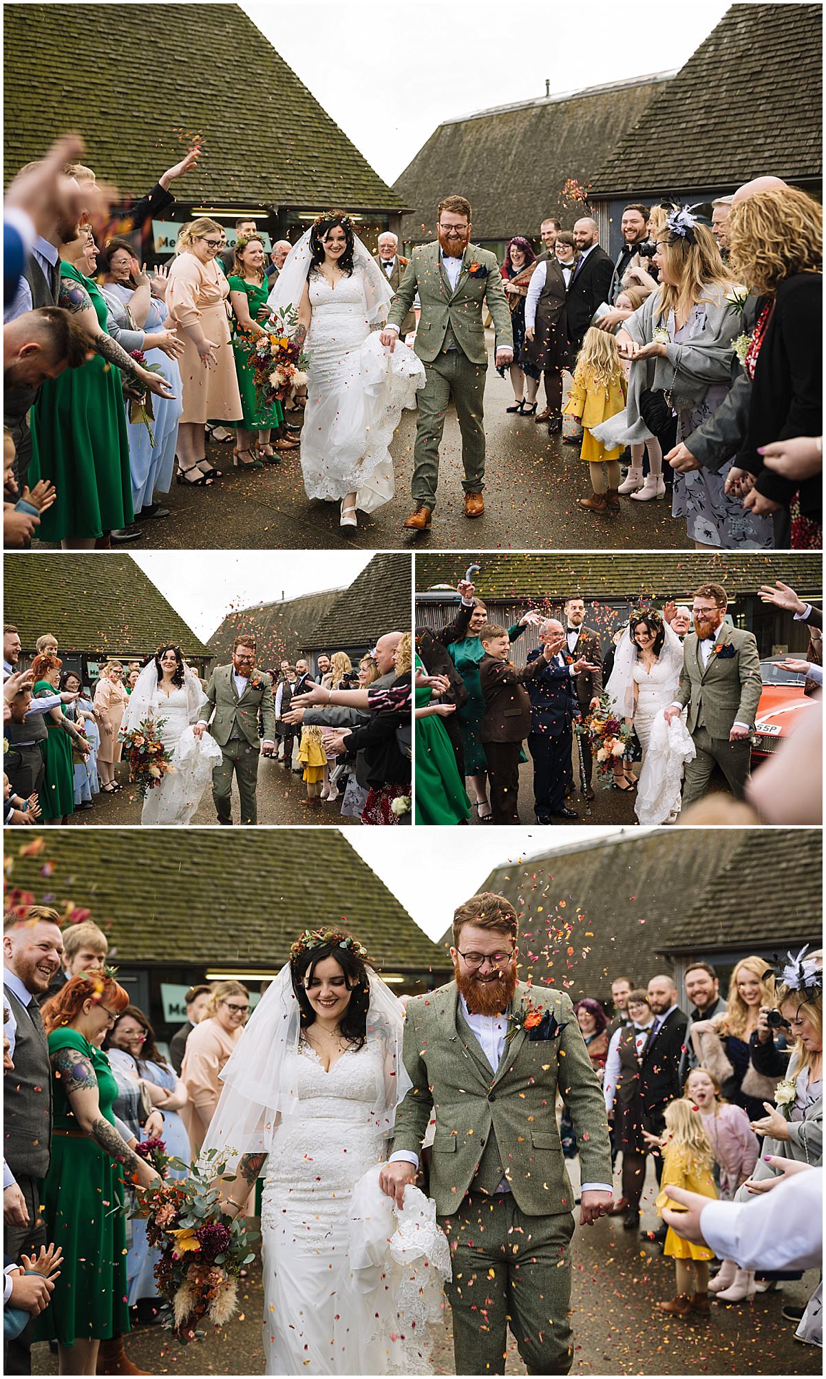 Confetti at Brockholes wedding in Lancashire