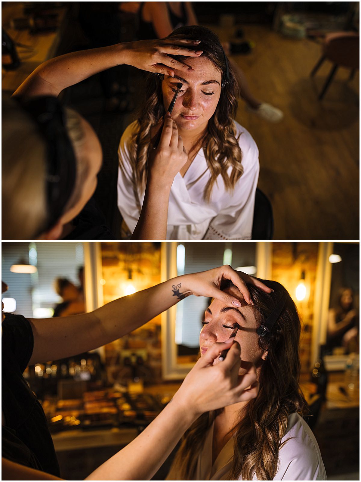 Bridal Prep in the bridal boutique at Stock Farm