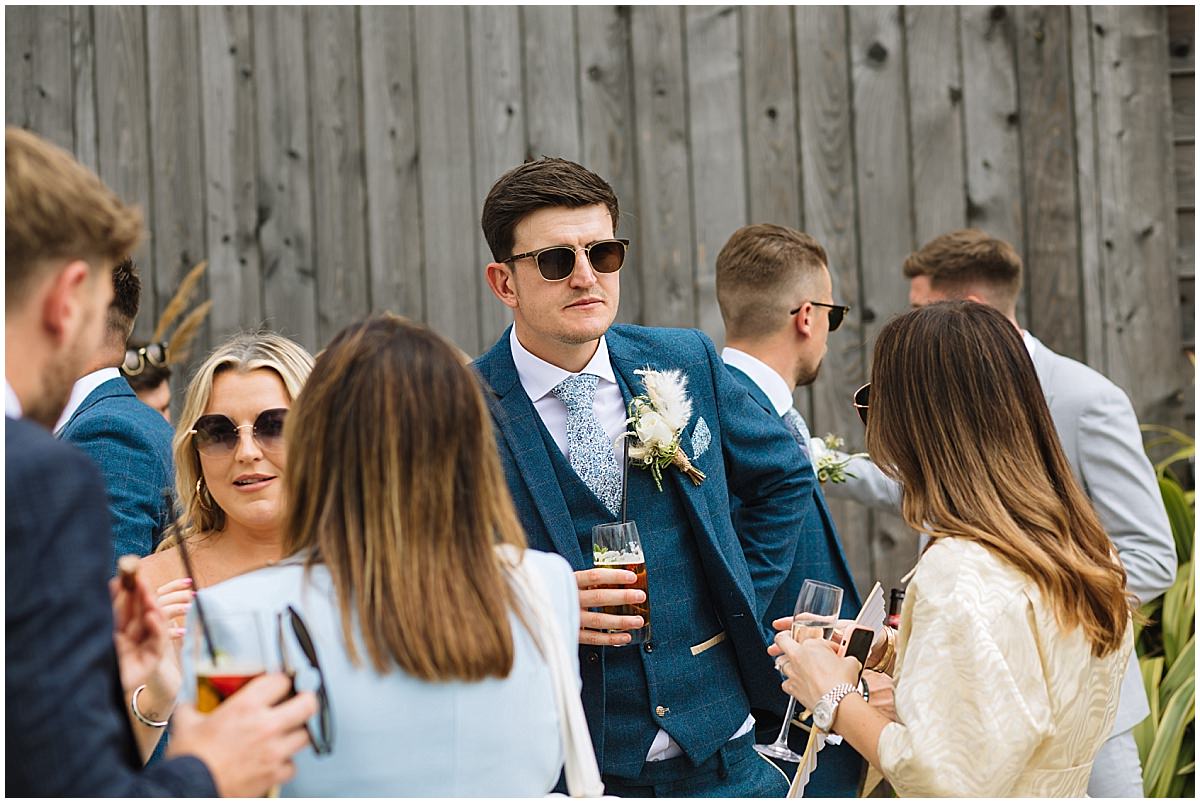 Harry Maguire attends Stock Farm Wedding