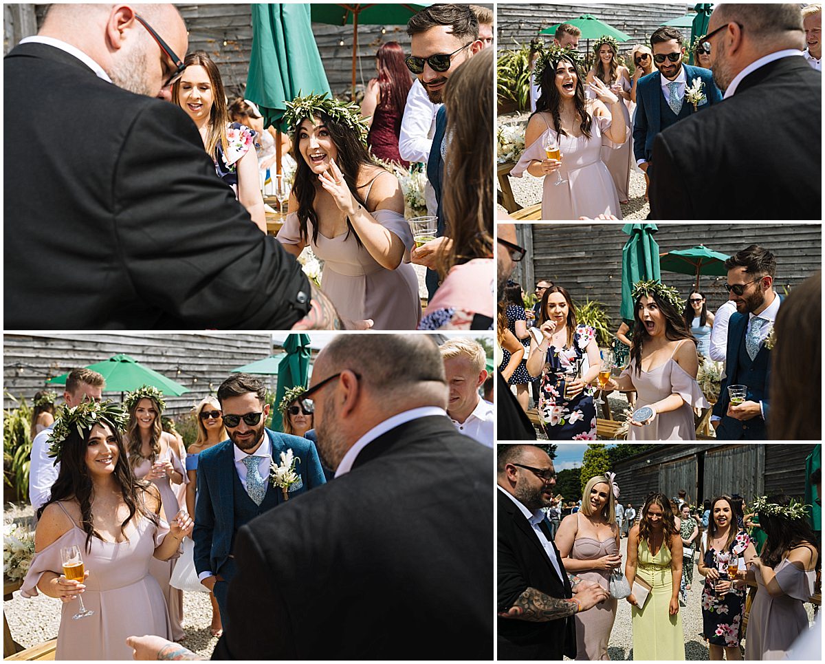 Magician impresses wedding guests with incredible slight of hand