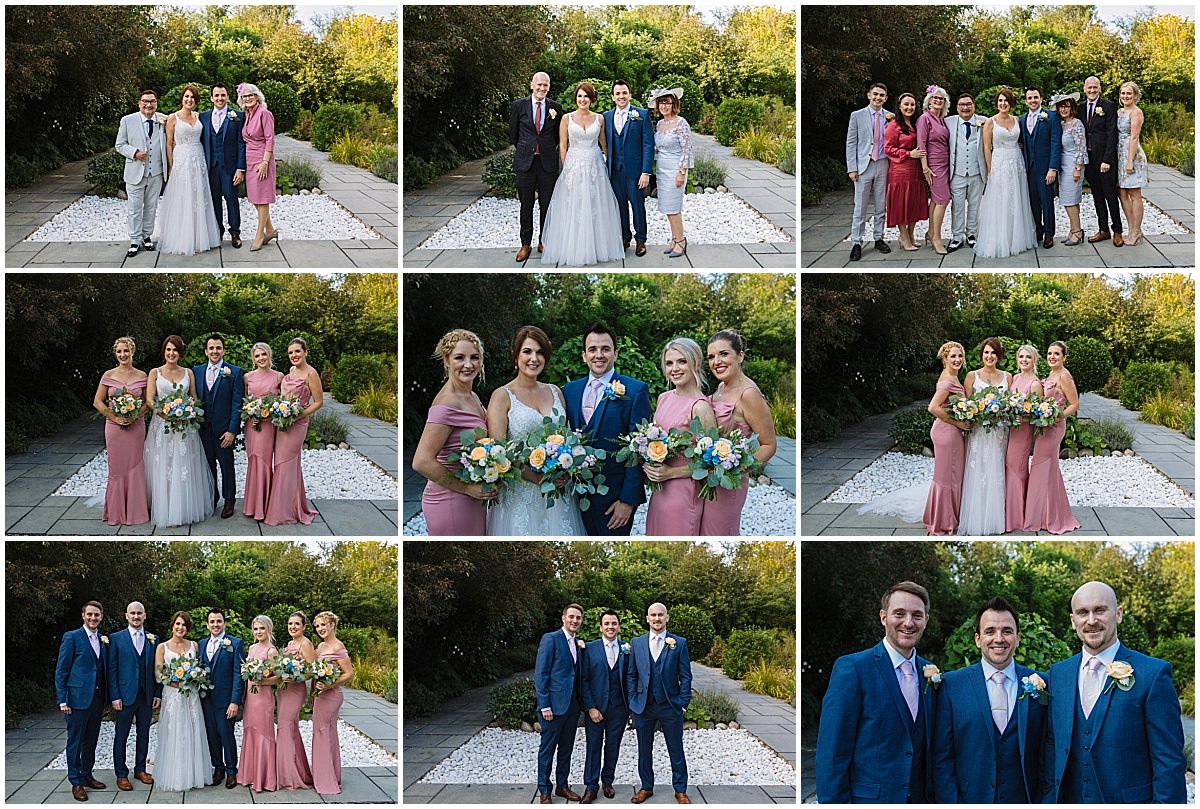 Group pictures in the gardens at Styal Lodge