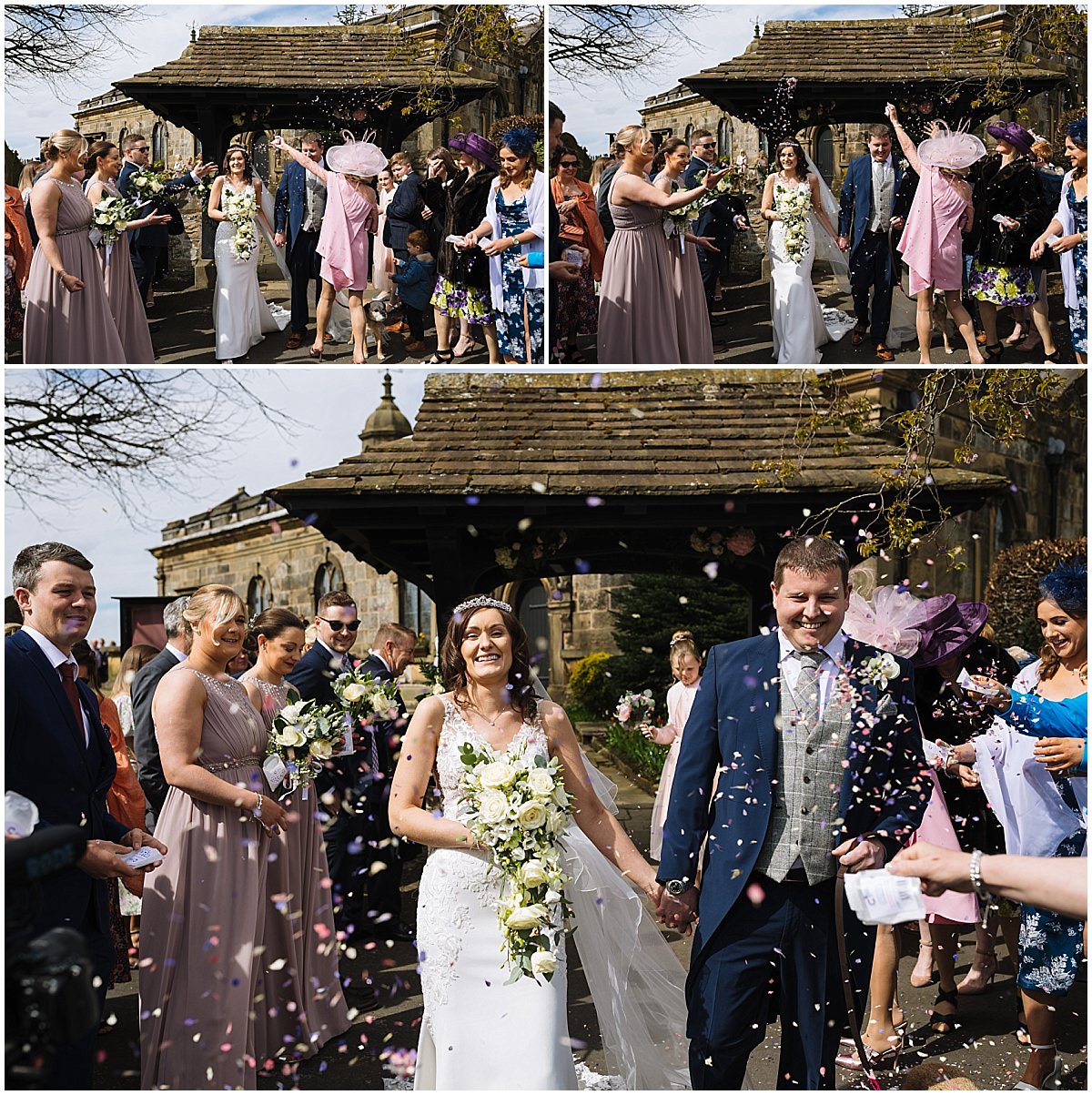 confetti outside church