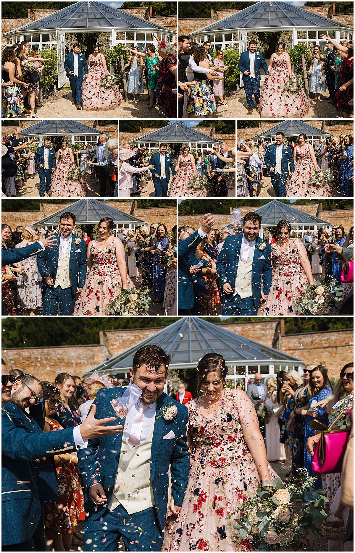 amazing confetti shots at combermere abbey wedding