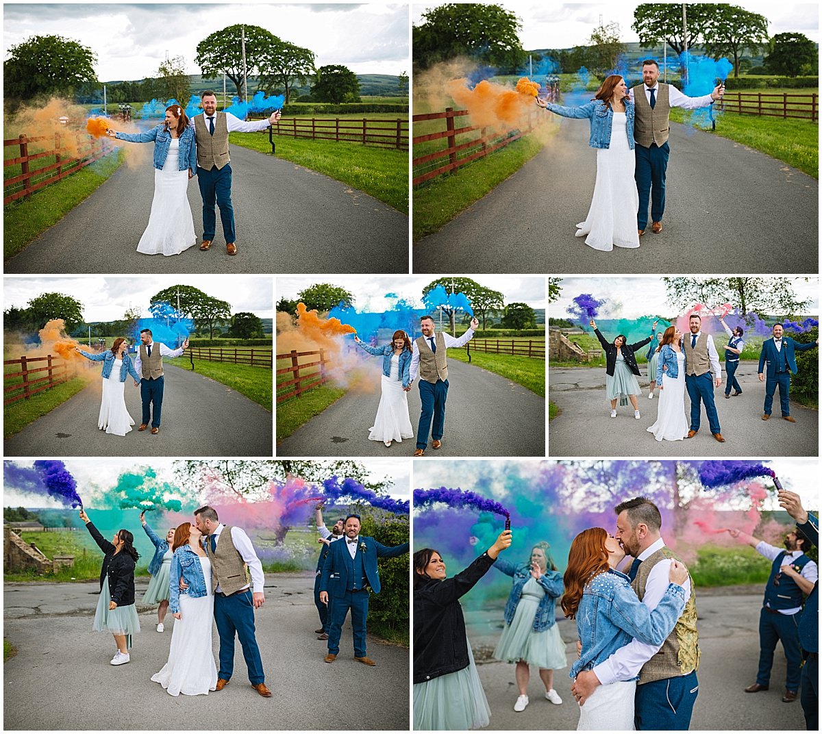 colourful smoke bomb photography at the wellbeing farm