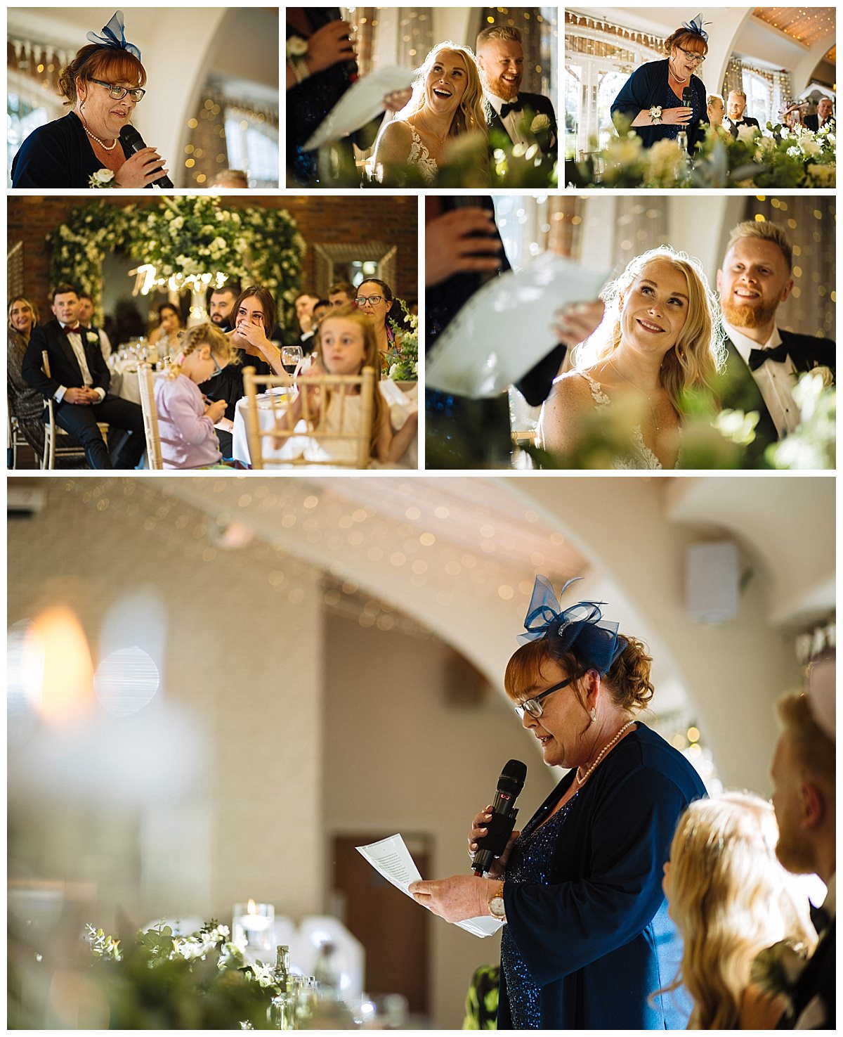A heartfelt speech is given at a wedding, capturing joyful reactions from guests as they celebrate the special moment.