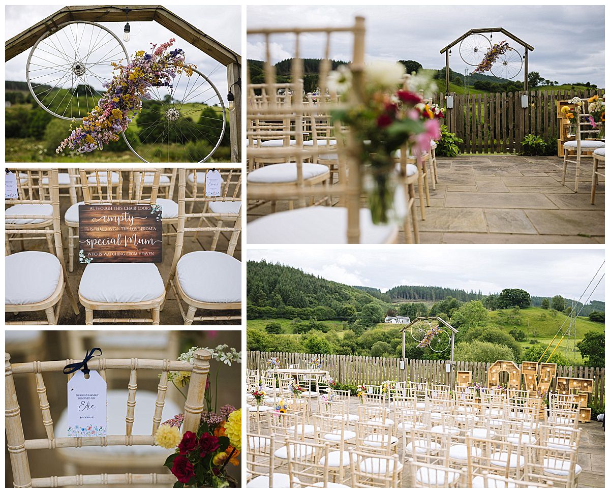 Incredible Outdoor wedding set up at The Grousemoor