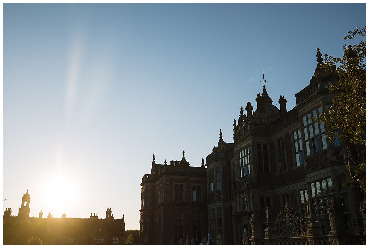 Crewe Hall Wedding Venue at Sunset